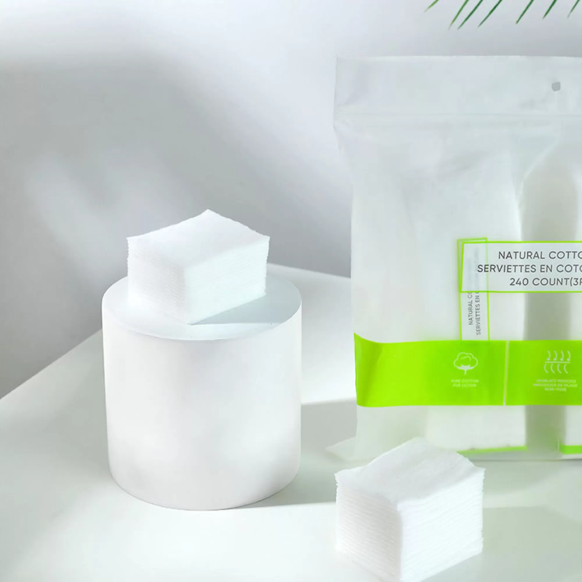 MINISO Skin Care-240 Cotton Pads Naturali