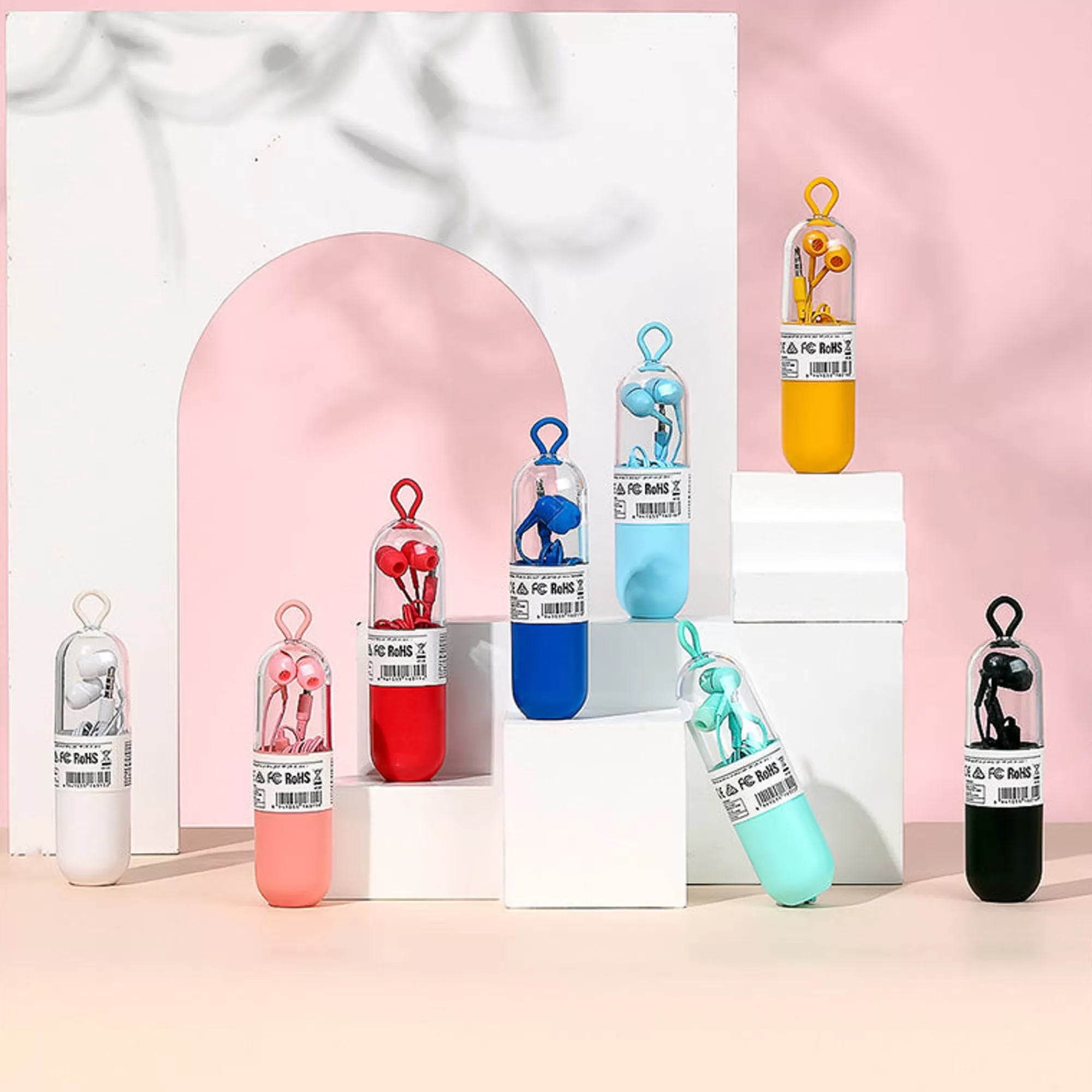 MINISO Earphones & Headphones-Auricolari Bianchi Con Astuccio