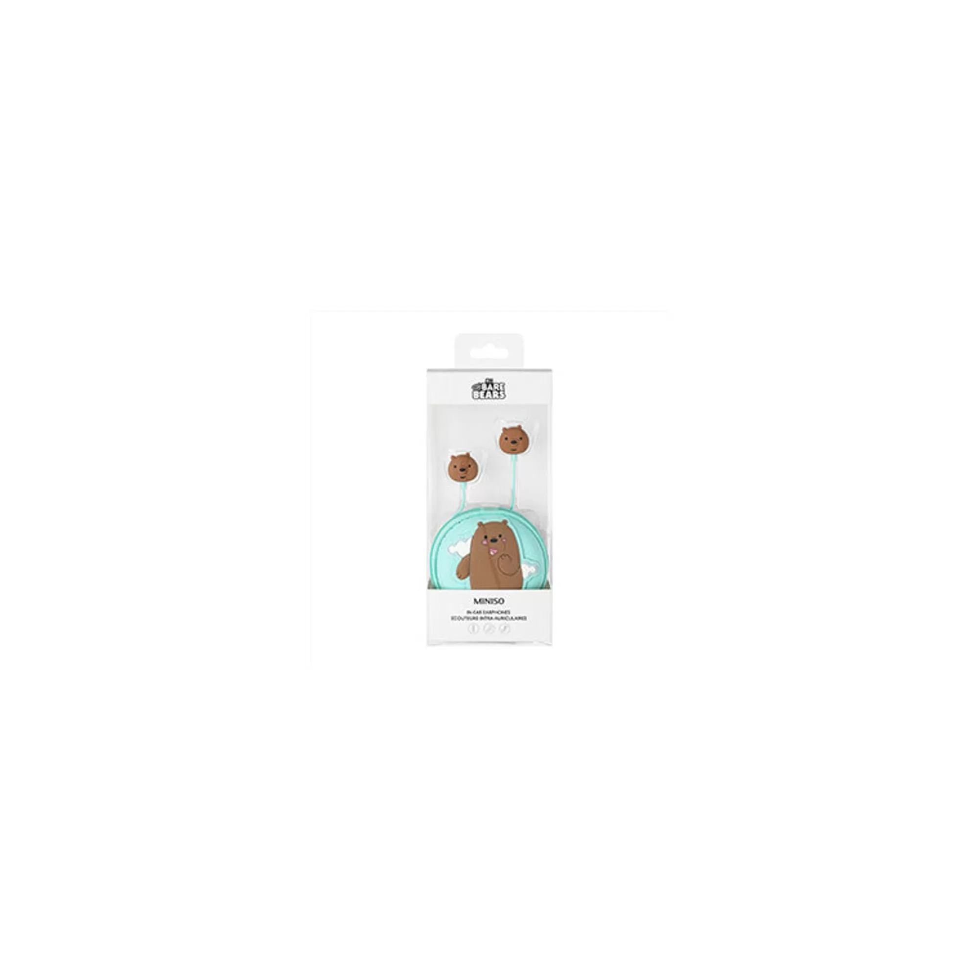 MINISO We Bare Bears-Auricolari Grizzly Di We Bare Bears Marroni