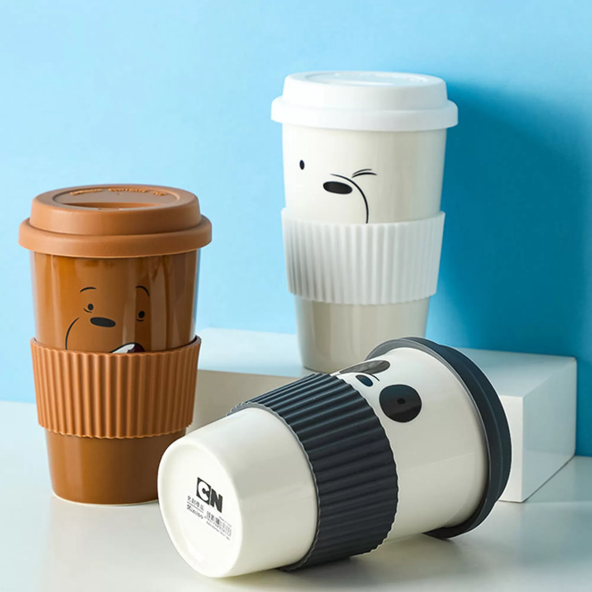 MINISO We Bare Bears-Bicchiere In Ceramica - Orso - We Bare Bears