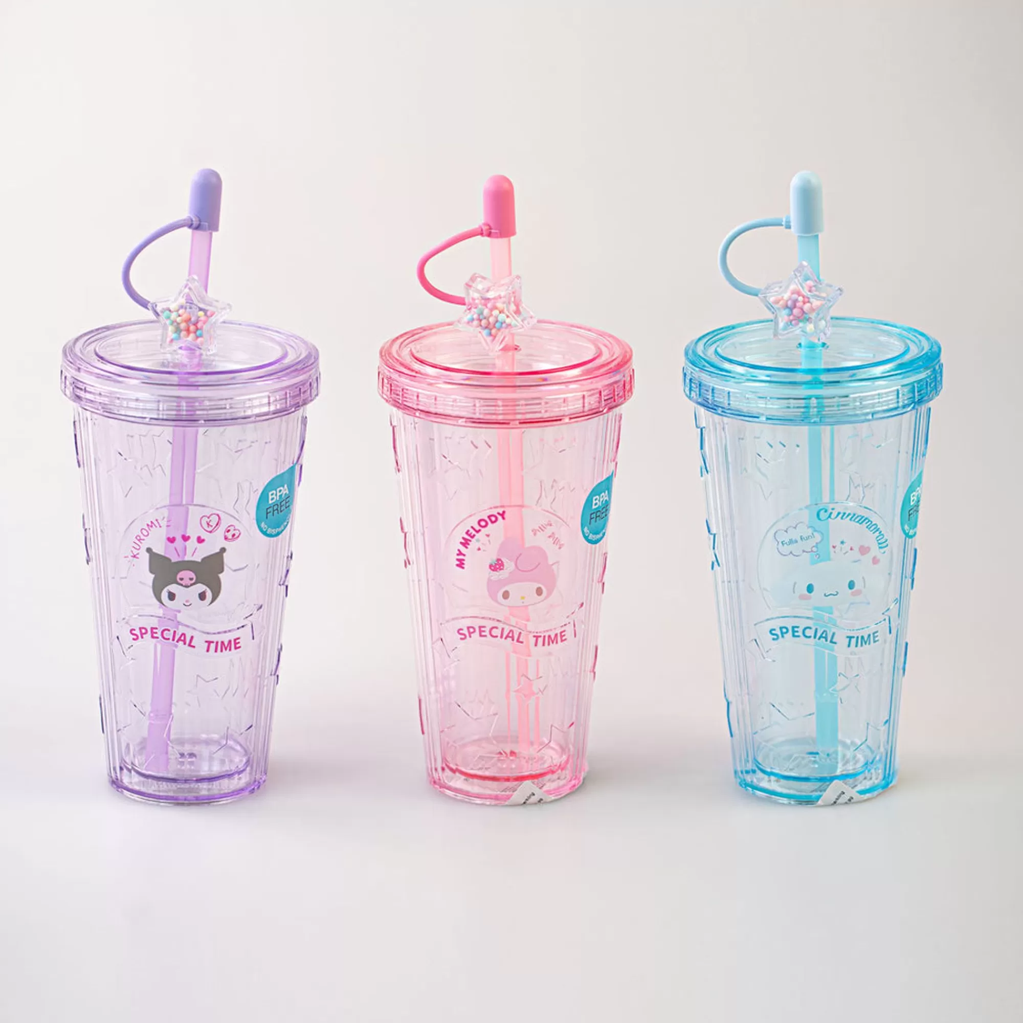 MINISO Sanrio-Borraccia Con Cannuccia - Sanrio (1 Pz)