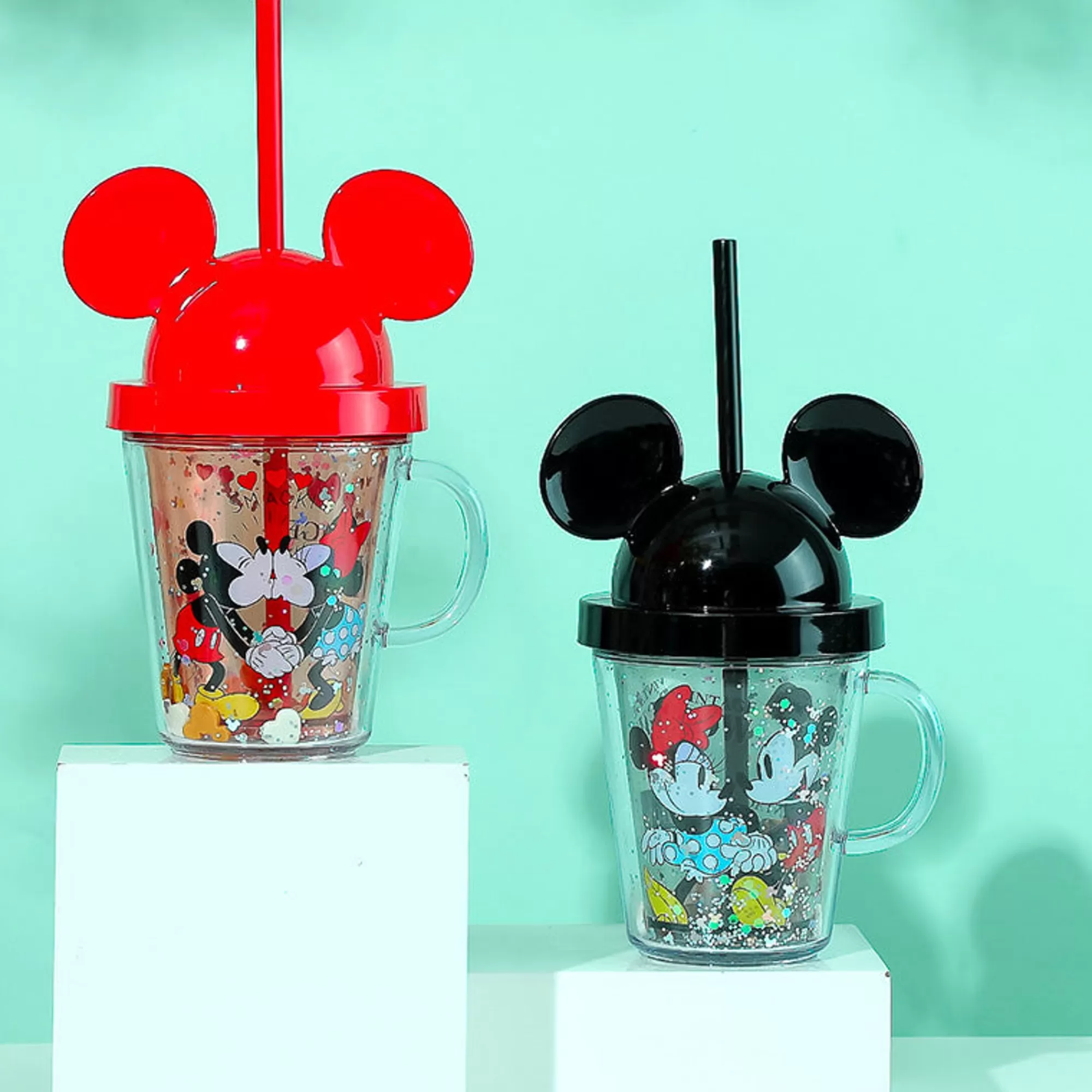 MINISO Disney-Borraccia Con Cannuccia Collezione Disney - (1Pz)