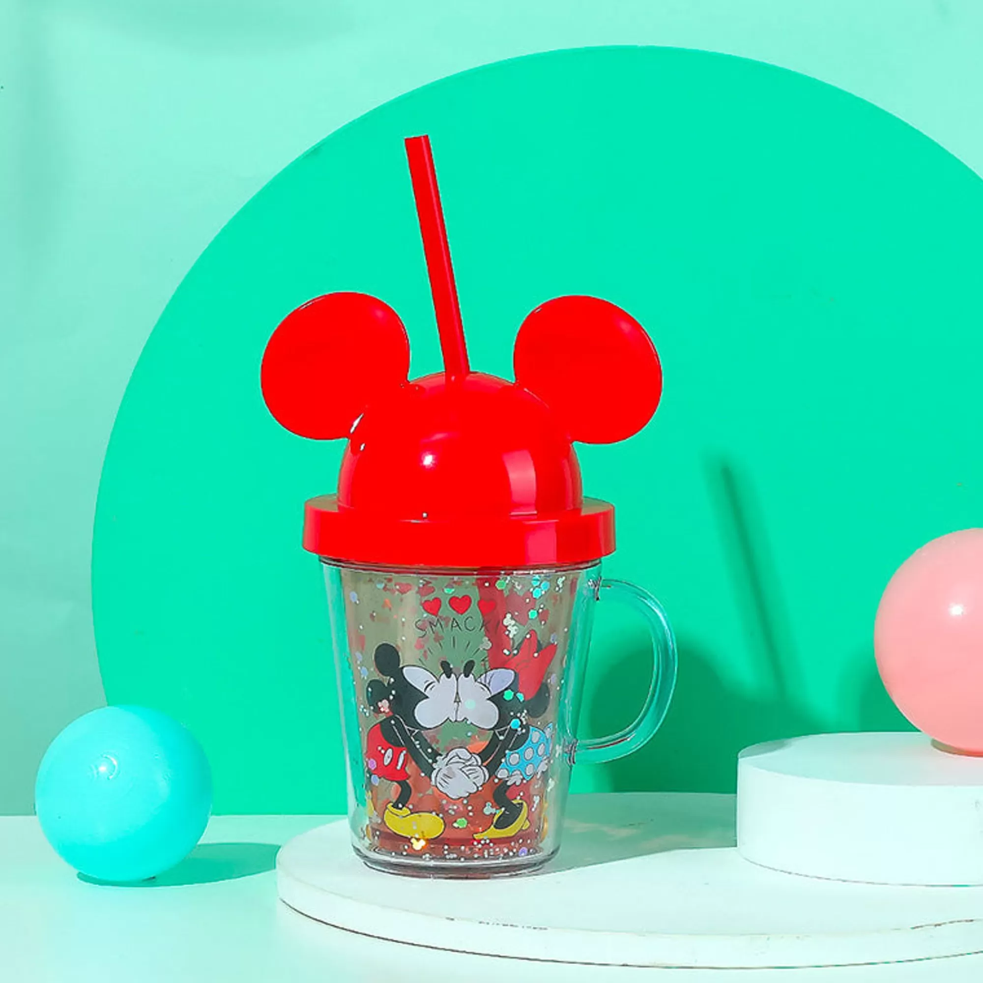 MINISO Disney-Borraccia Con Cannuccia Collezione Disney - (1Pz)