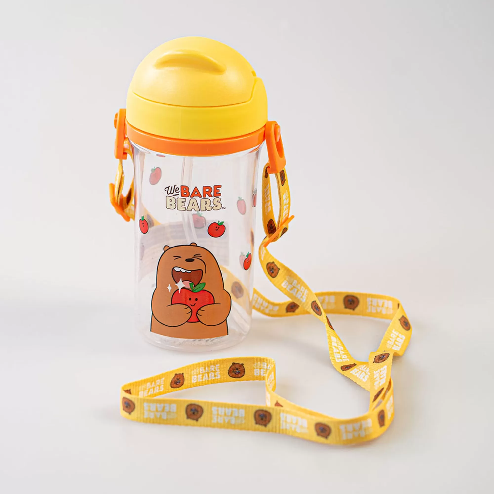 MINISO We Bare Bears-Borraccia We Bare Bears Con Tracolla - Grizzly