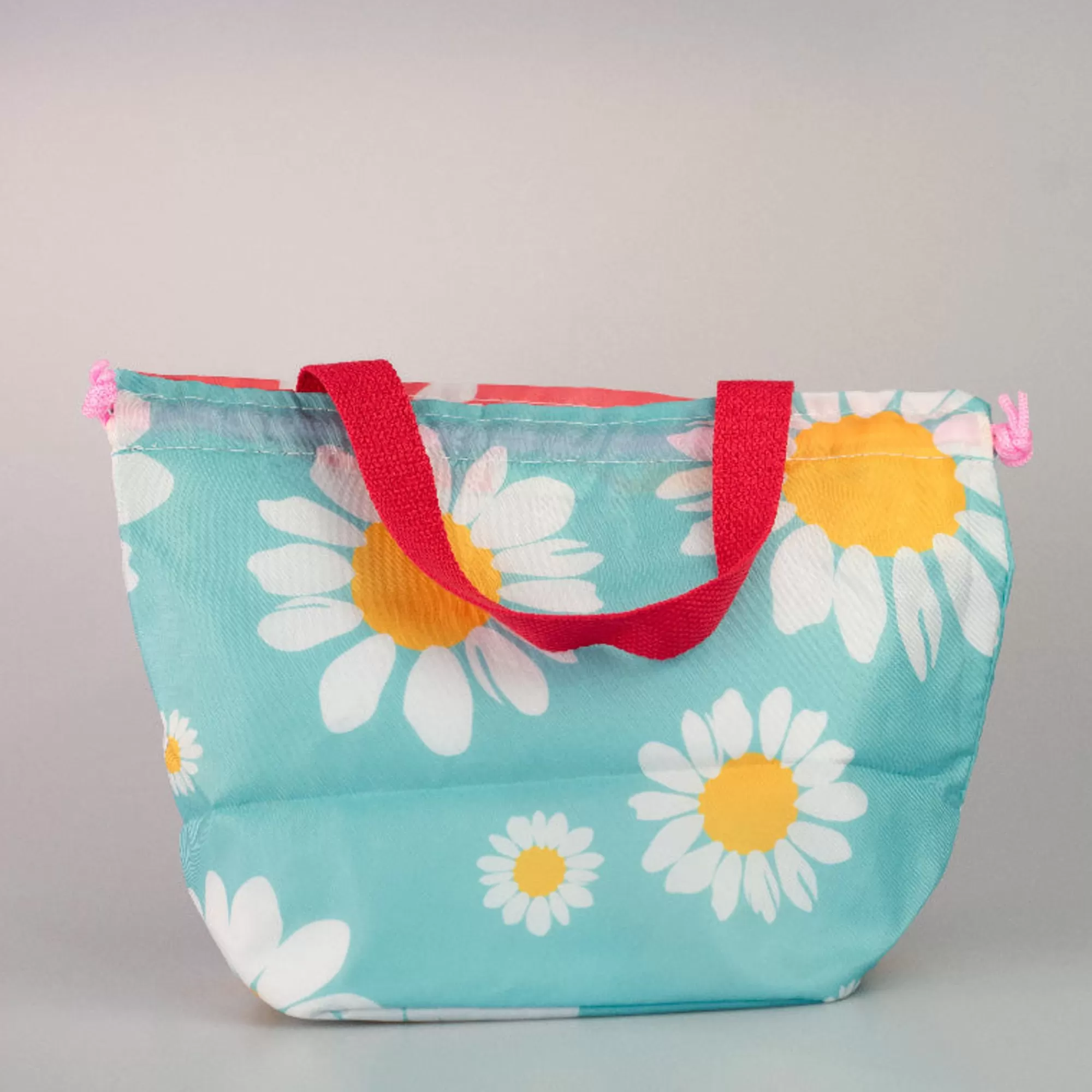 MINISO Storage Box & Organizer-Borsa Porta Pranzo Fantasia Fiori - Azzurro