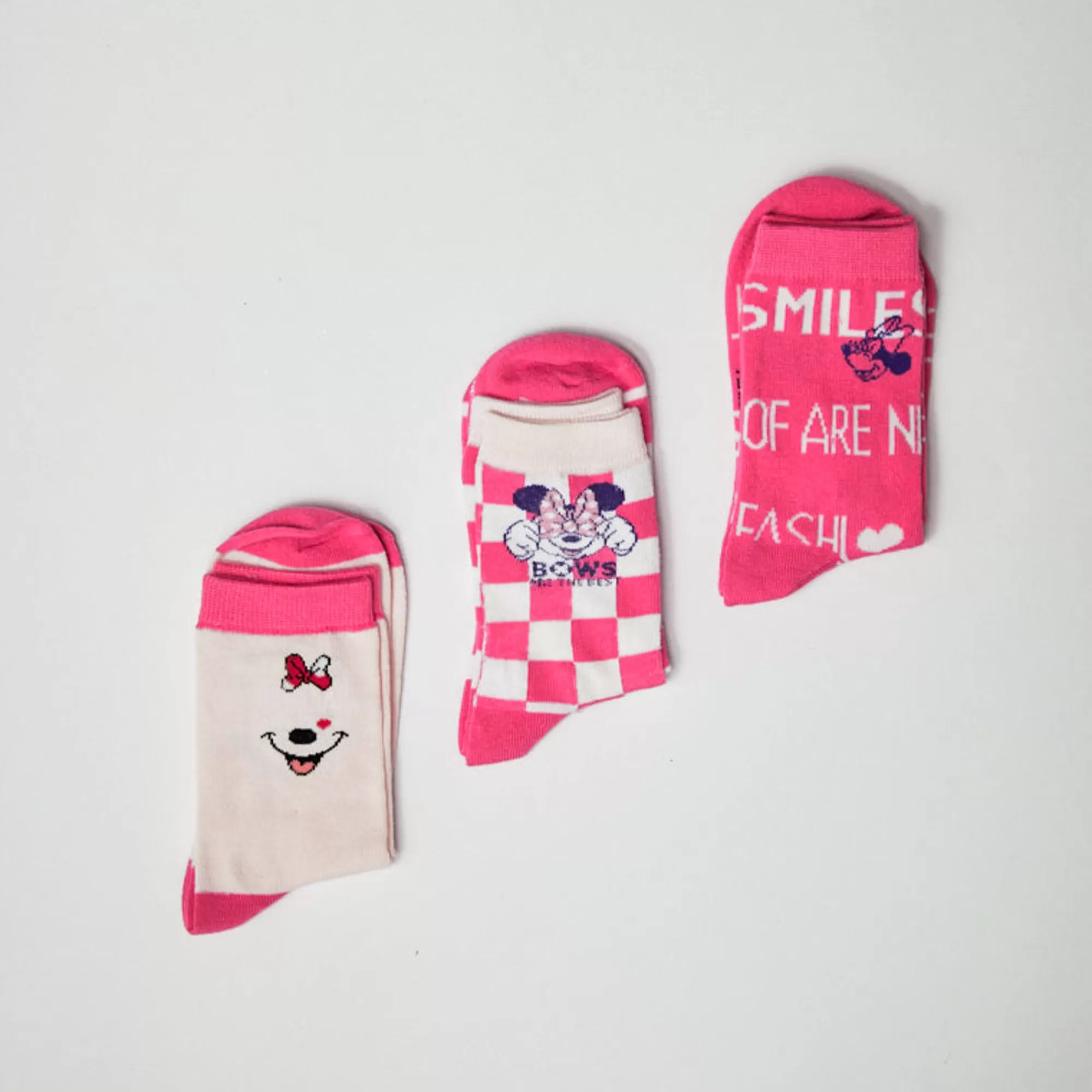 MINISO Disney-Calzini Minnie Mouse - Disney 100 Anni (3Paia)