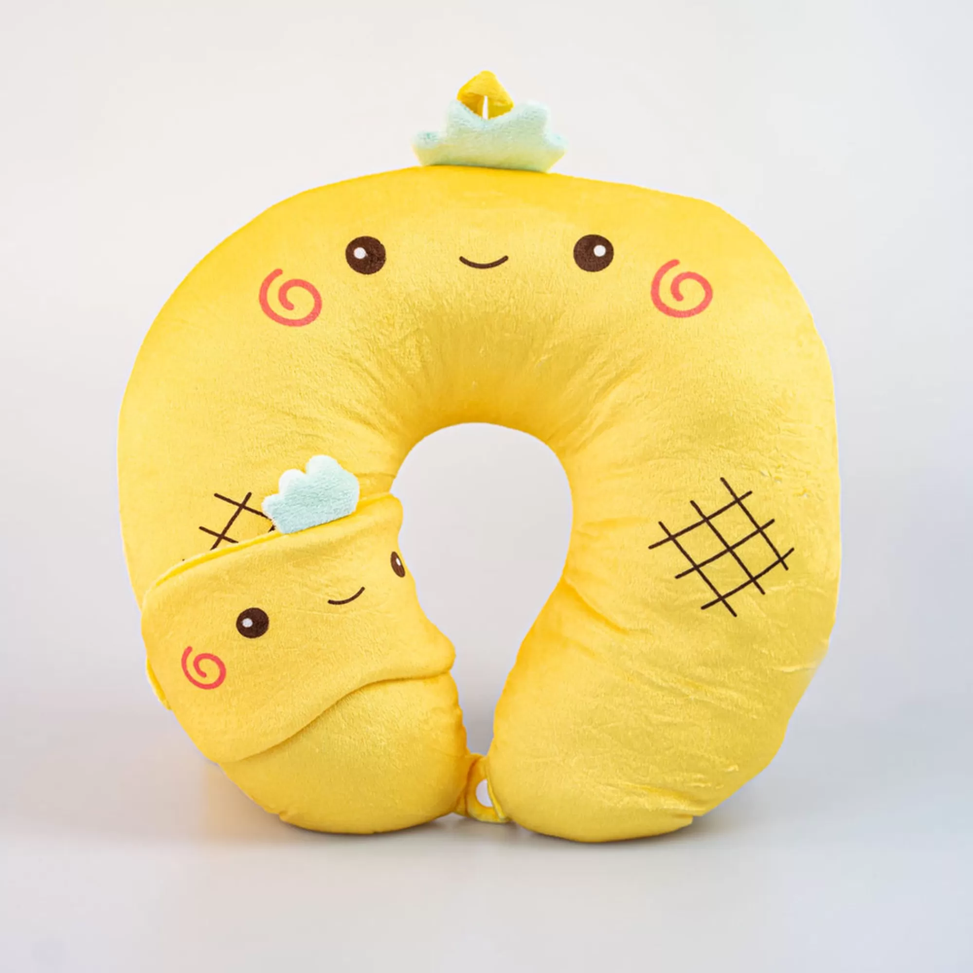 MINISO Cuscini-Cuscino Da Viaggio Con Mascherina - Ananas