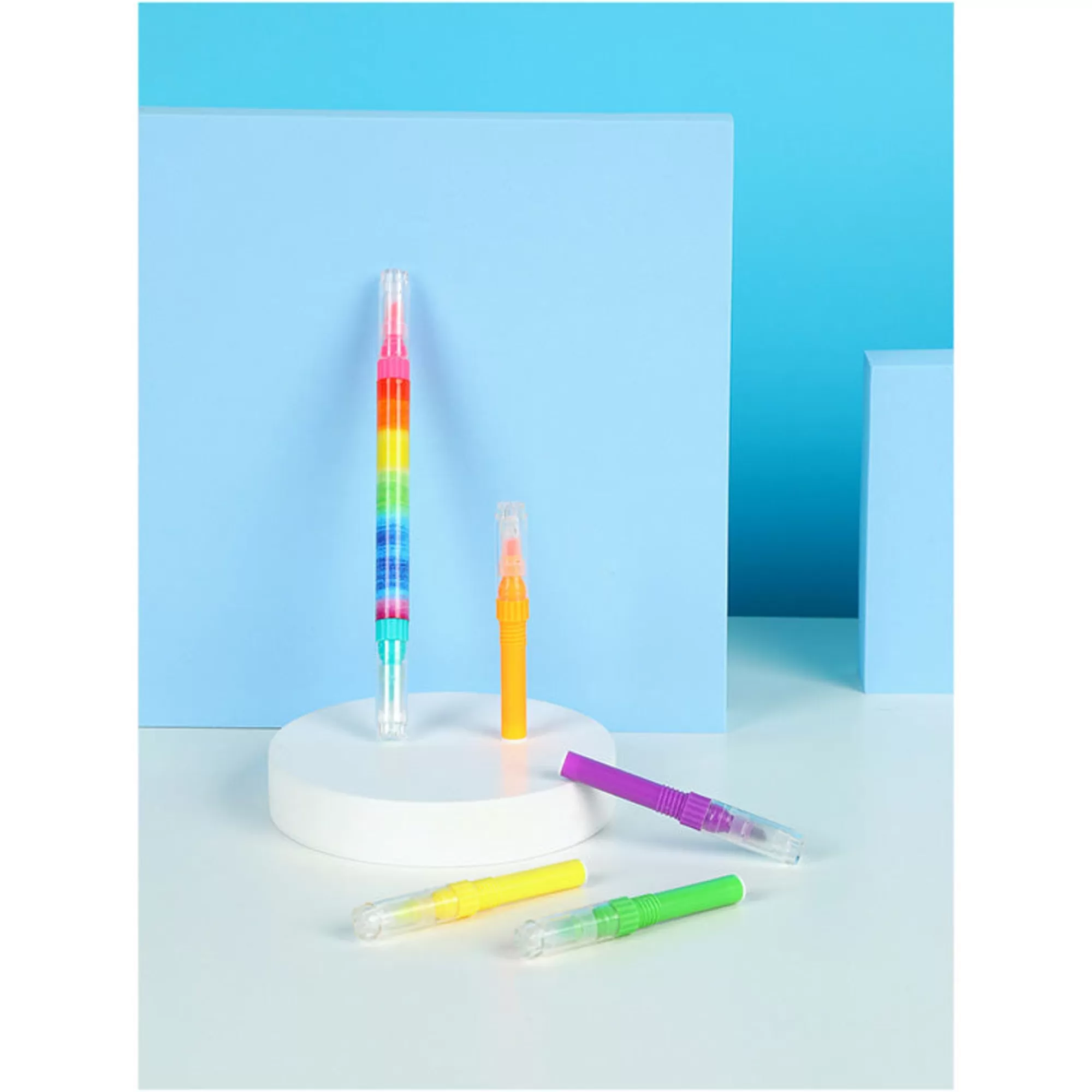 MINISO Penne E Pennarelli-Evidenziatore Fluorescente A Doppia Punta