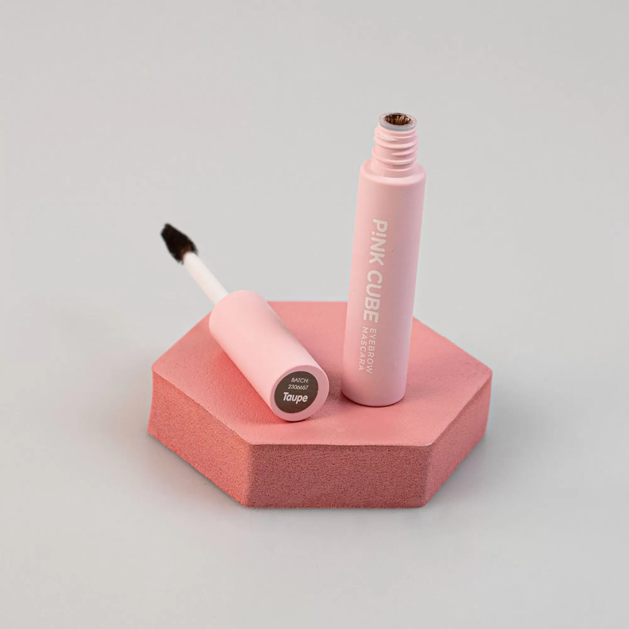 MINISO Make Up-Eyebrow Mascara- Pink Cube (Taupe)