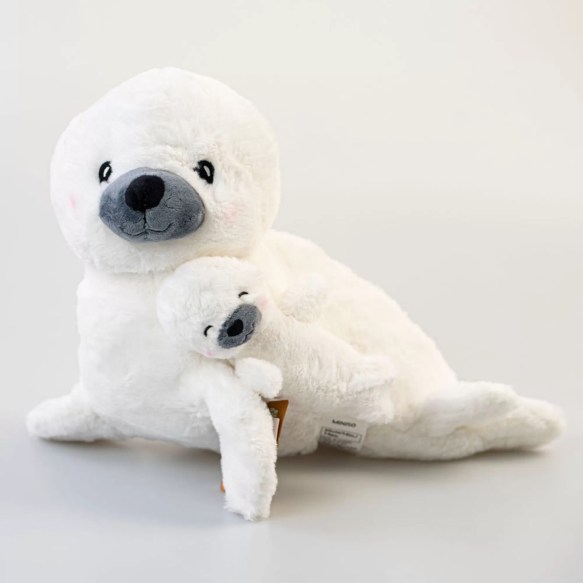 MINISO Peluches-Foca (Genitore Con Figlio) Eco-Friendly