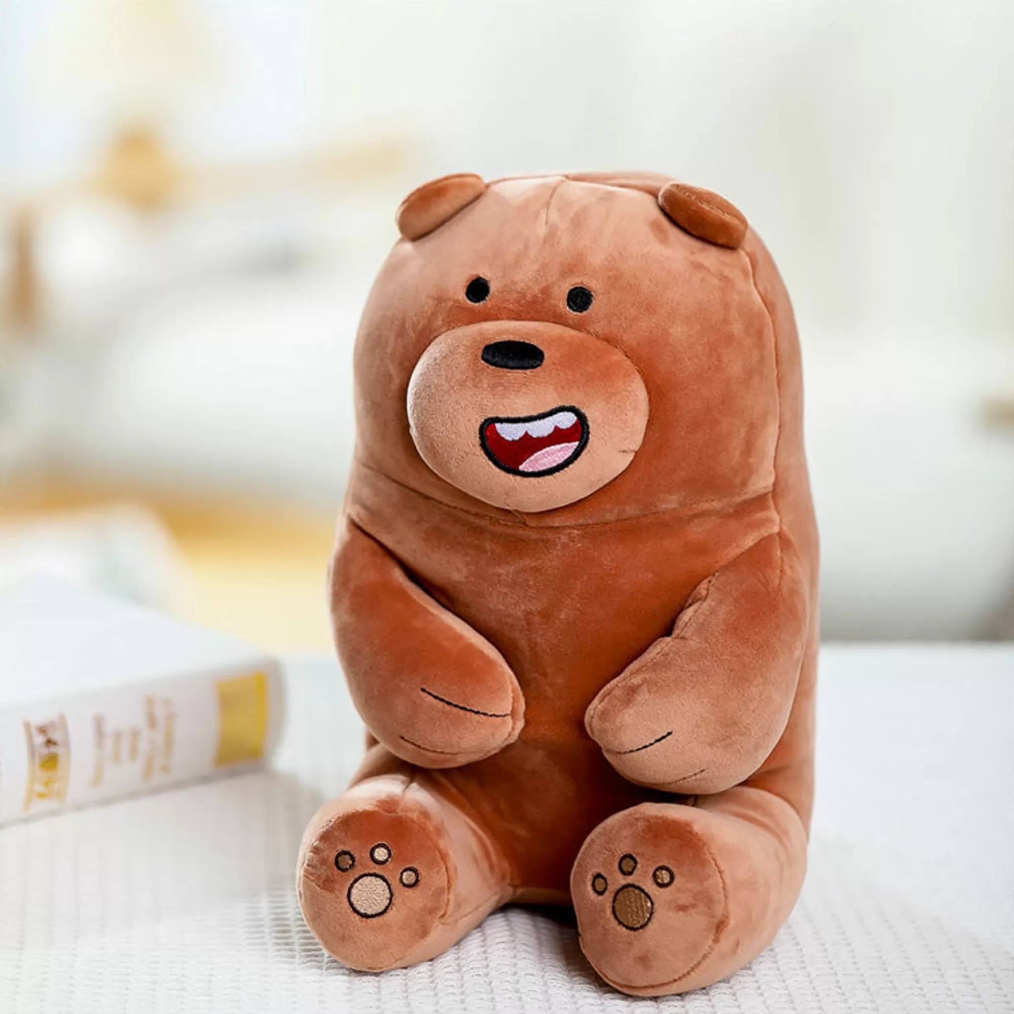 MINISO We Bare Bears-Grizzly Grande Seduto
