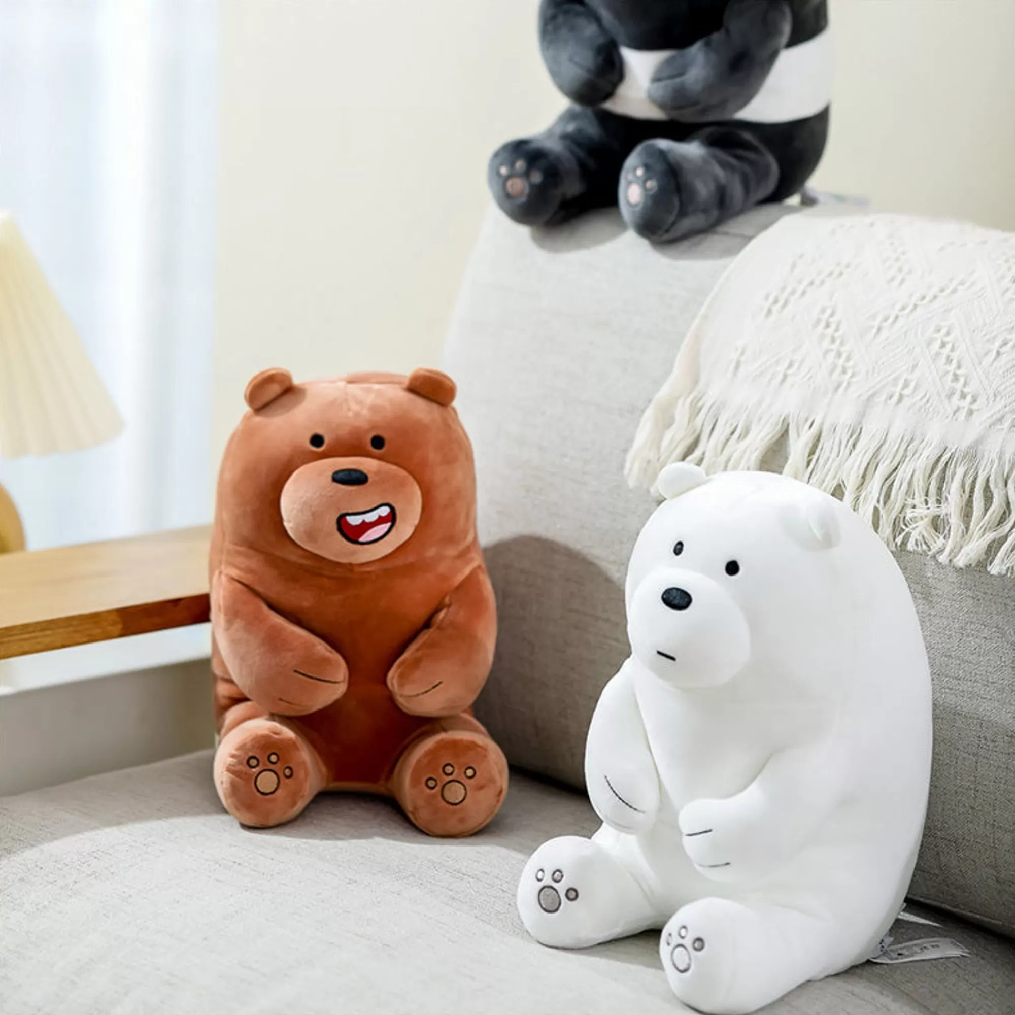 MINISO We Bare Bears-Grizzly Grande Seduto