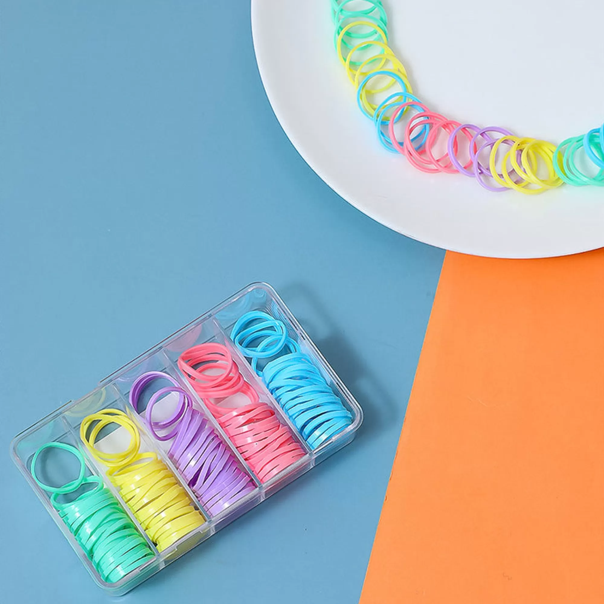 MINISO Accessori Capelli-Kit 150Pezzi Elastici Colorati