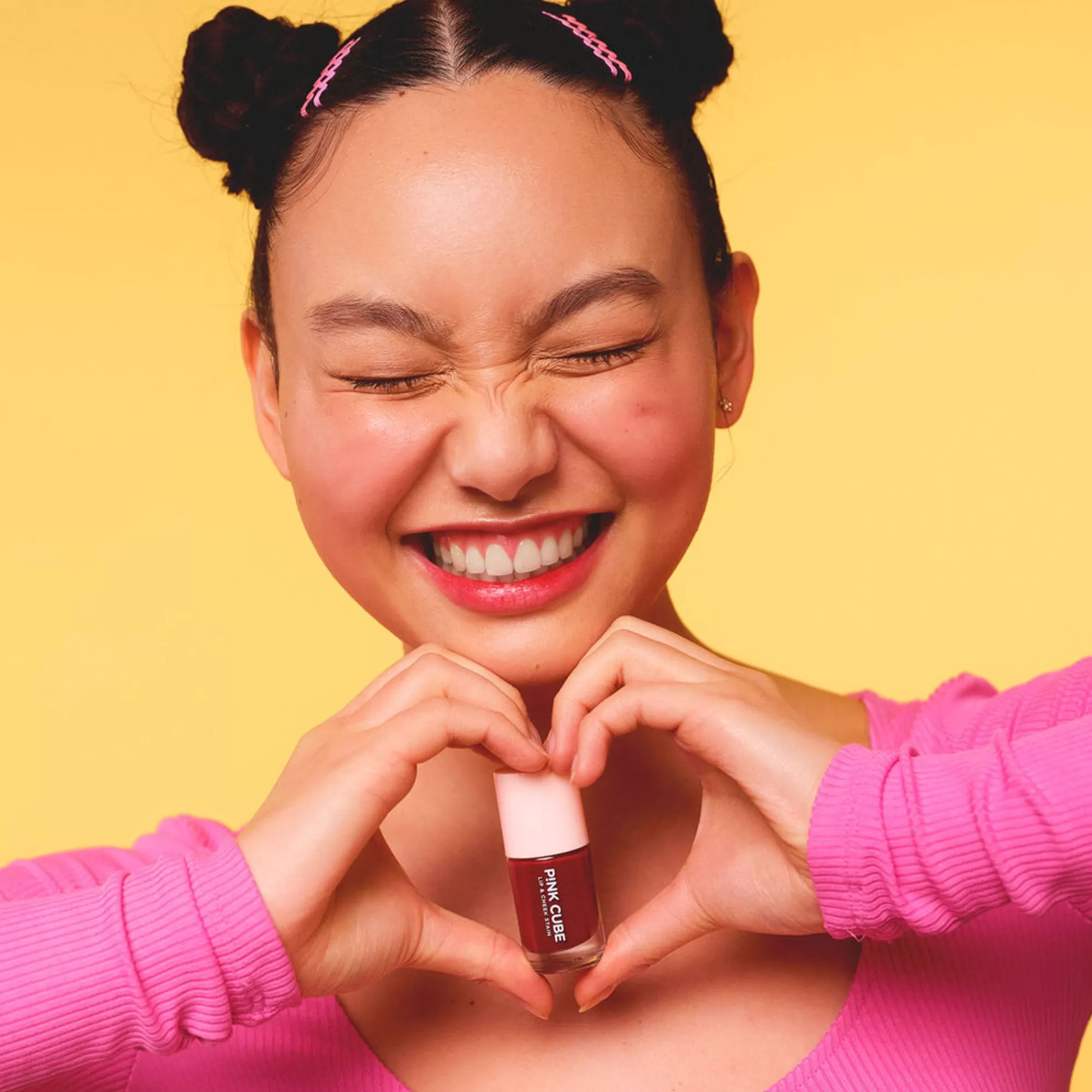 MINISO Make Up-Lip & Cheek Stain - Pink Cube (01 Cherry)