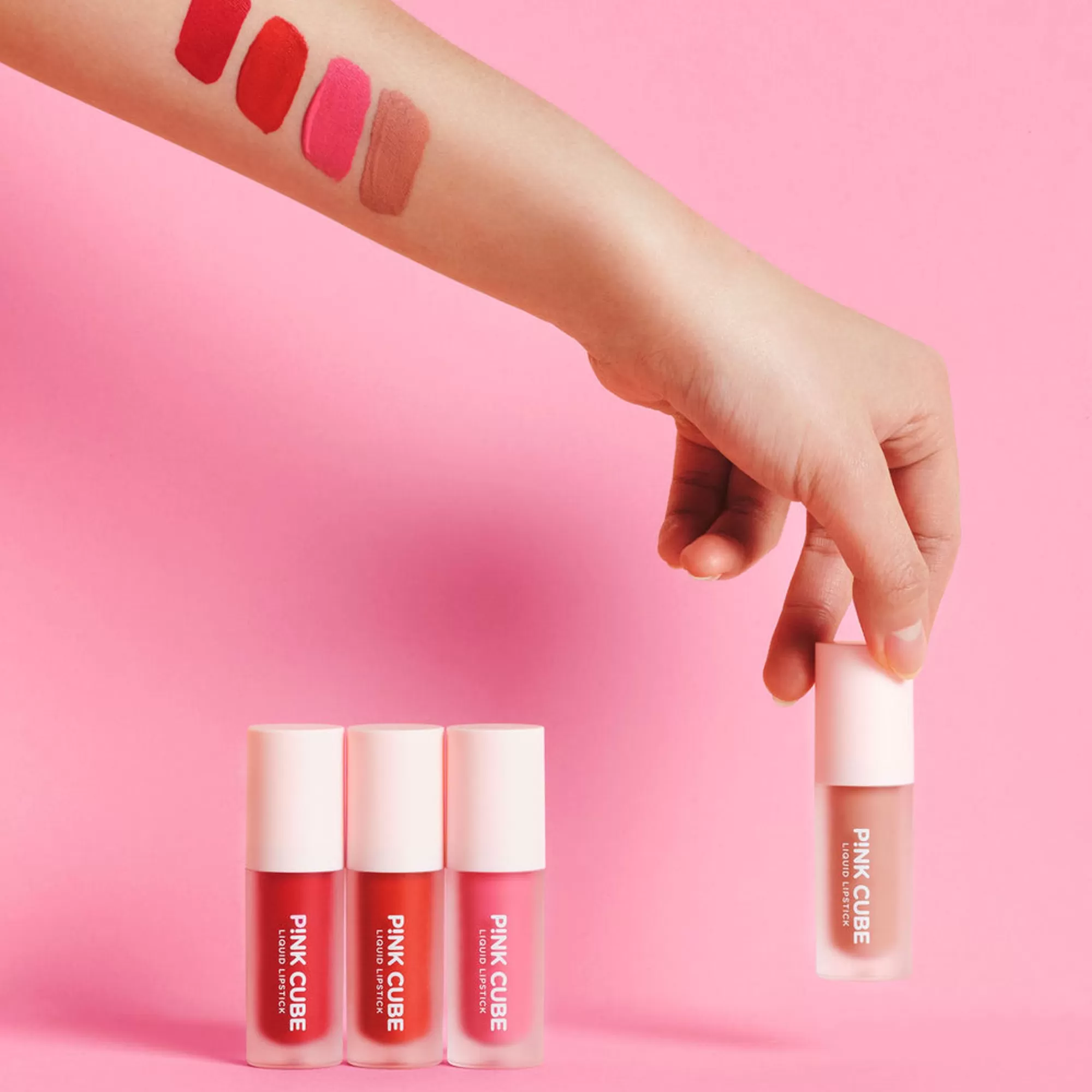 MINISO Make Up-Liquid Lipstick - Pink Cube (02 Nuddy)