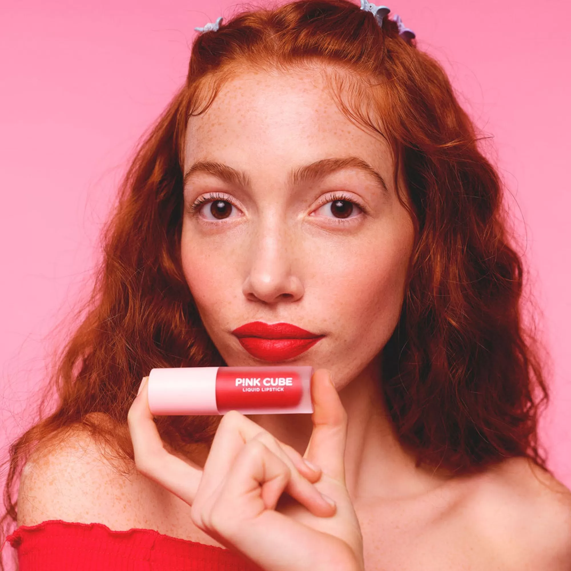 MINISO Make Up-Liquid Lipstick - Pink Cube (04 Red Hot)