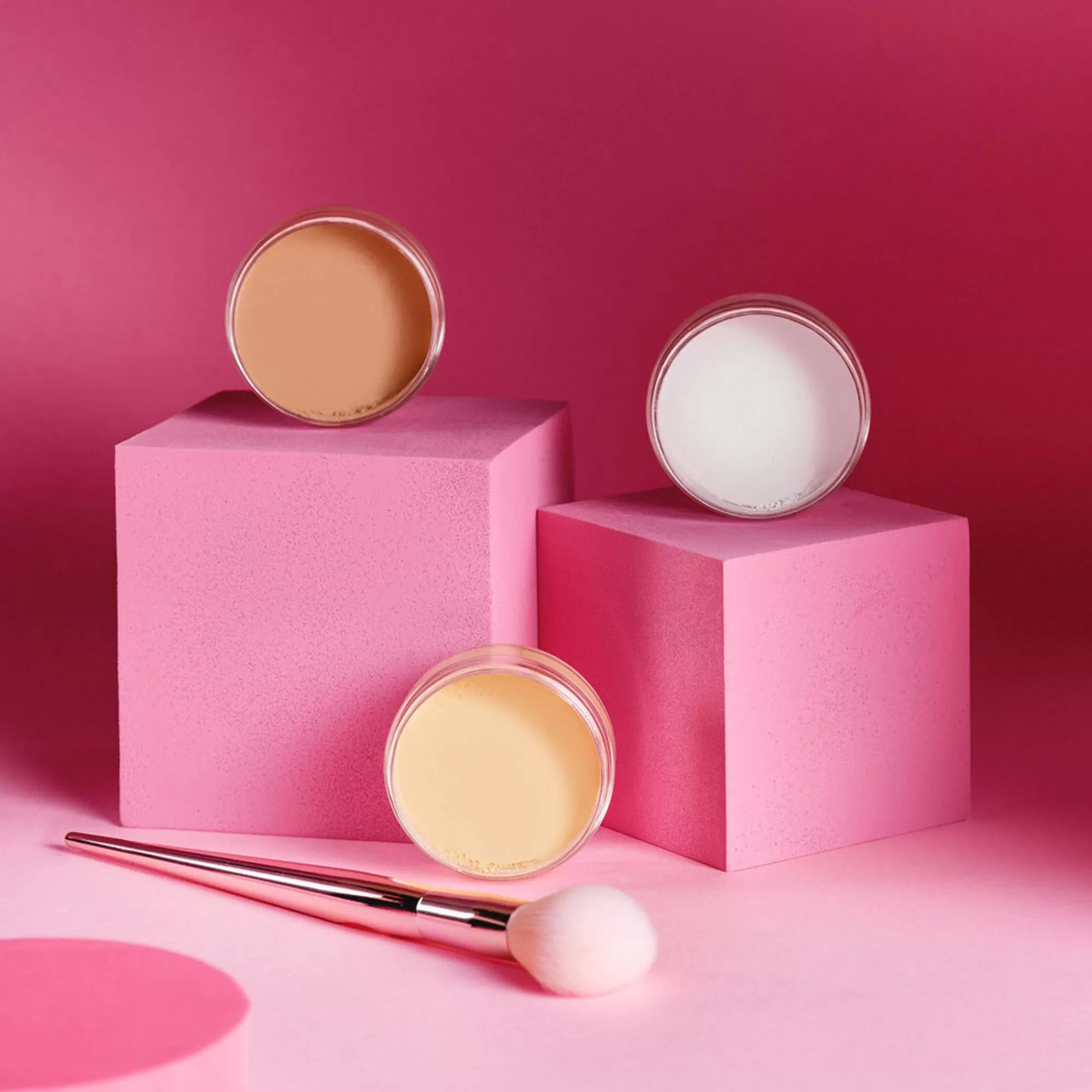 MINISO Make Up-Loose Powder - Pink Cube (01 Banana)