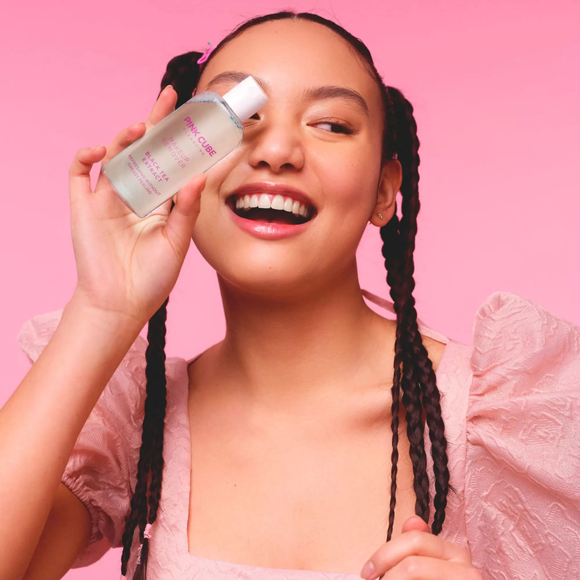 MINISO Make Up-Make Up Remover - Pink Cube (Black Tea Extract)