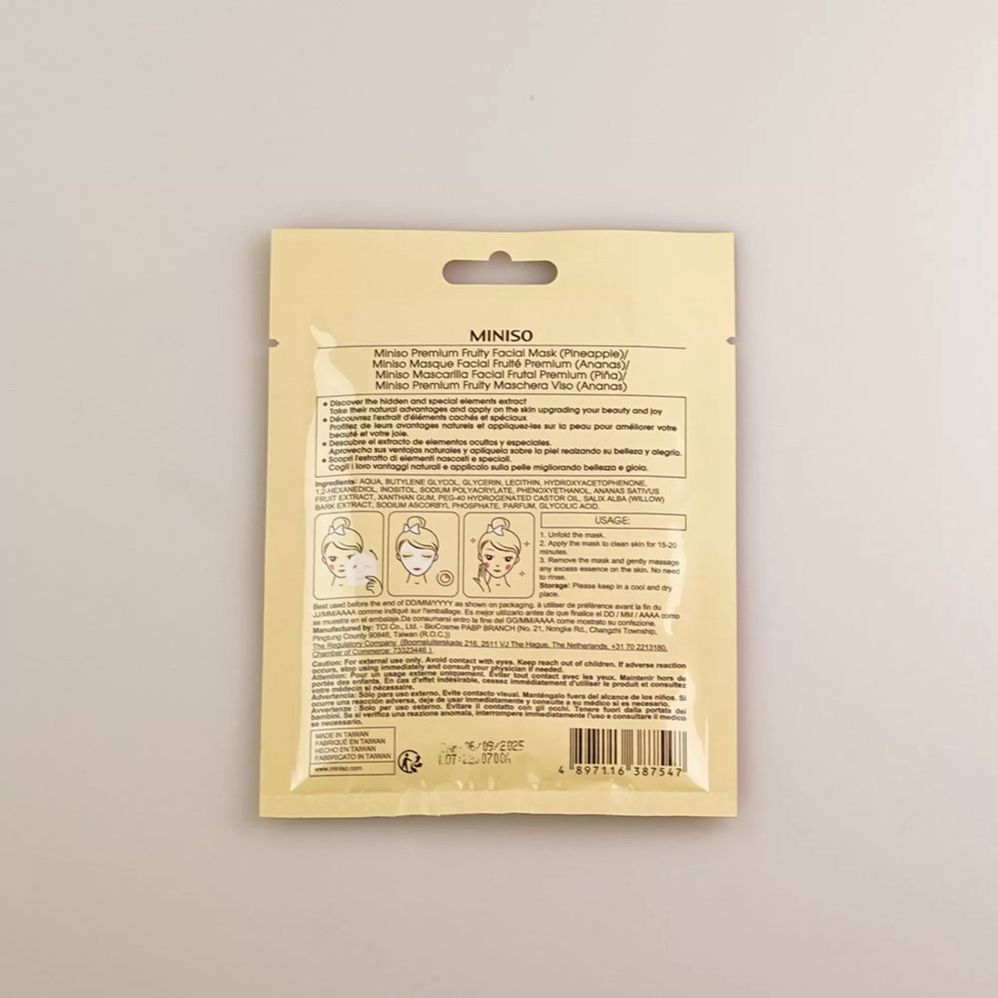 MINISO Skin Care-Maschera Per Il Viso - Ananas