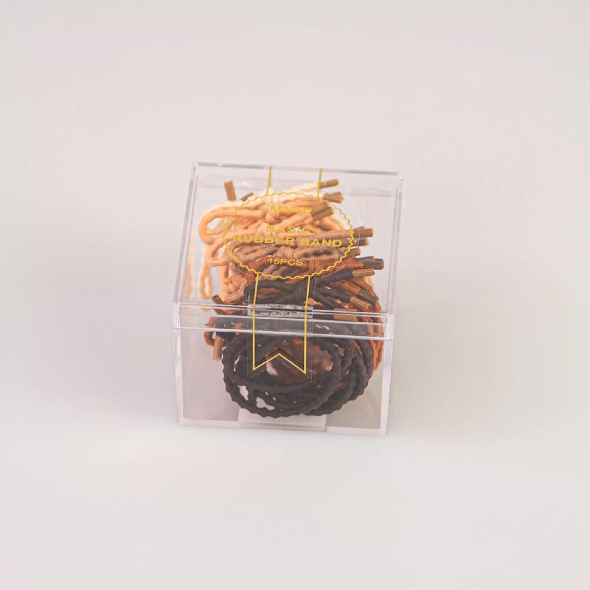 MINISO Accessori Capelli-Mini Contenitore Elastici (15Pz)