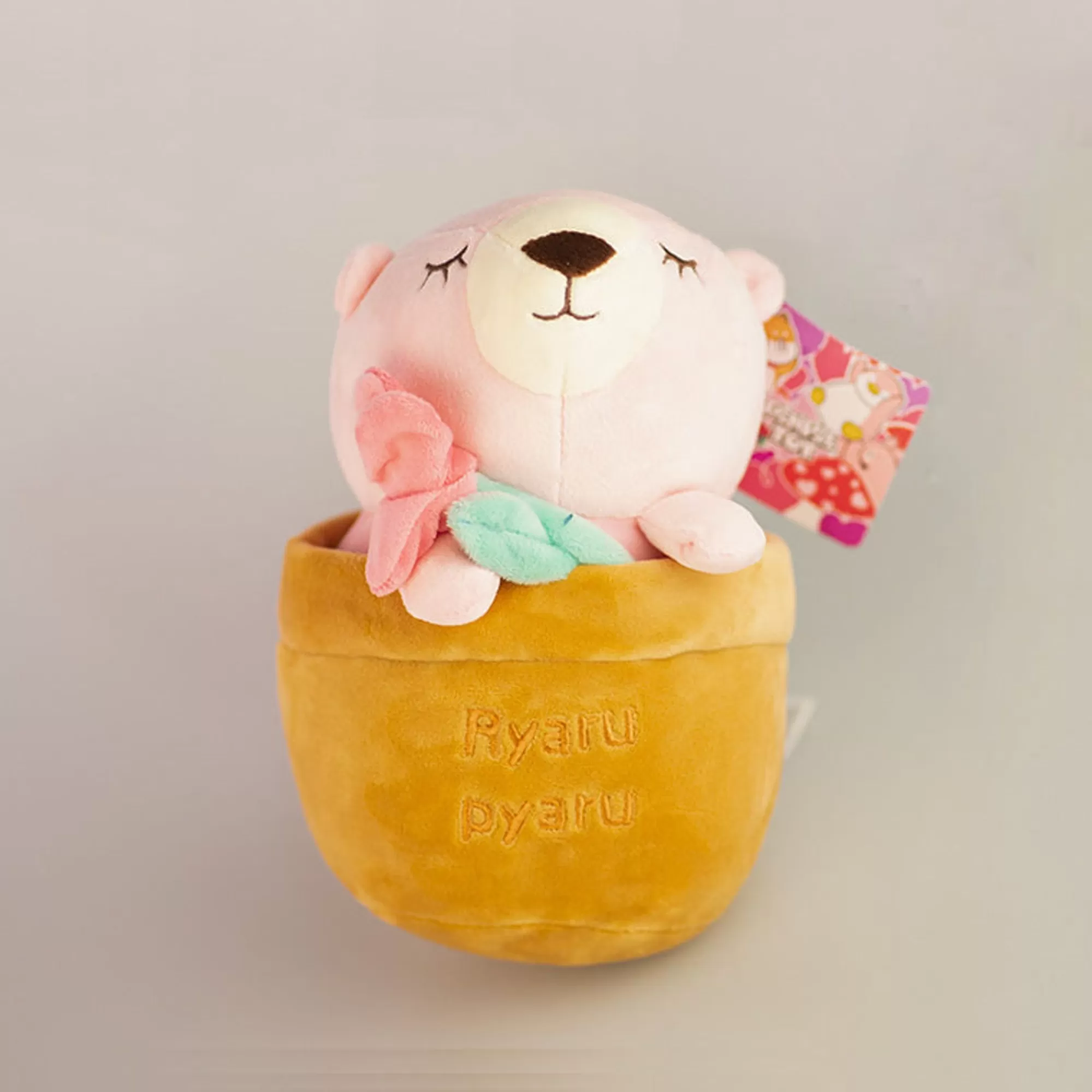 MINISO Peluches-Mini Family Bear In Vaso Di Fiori