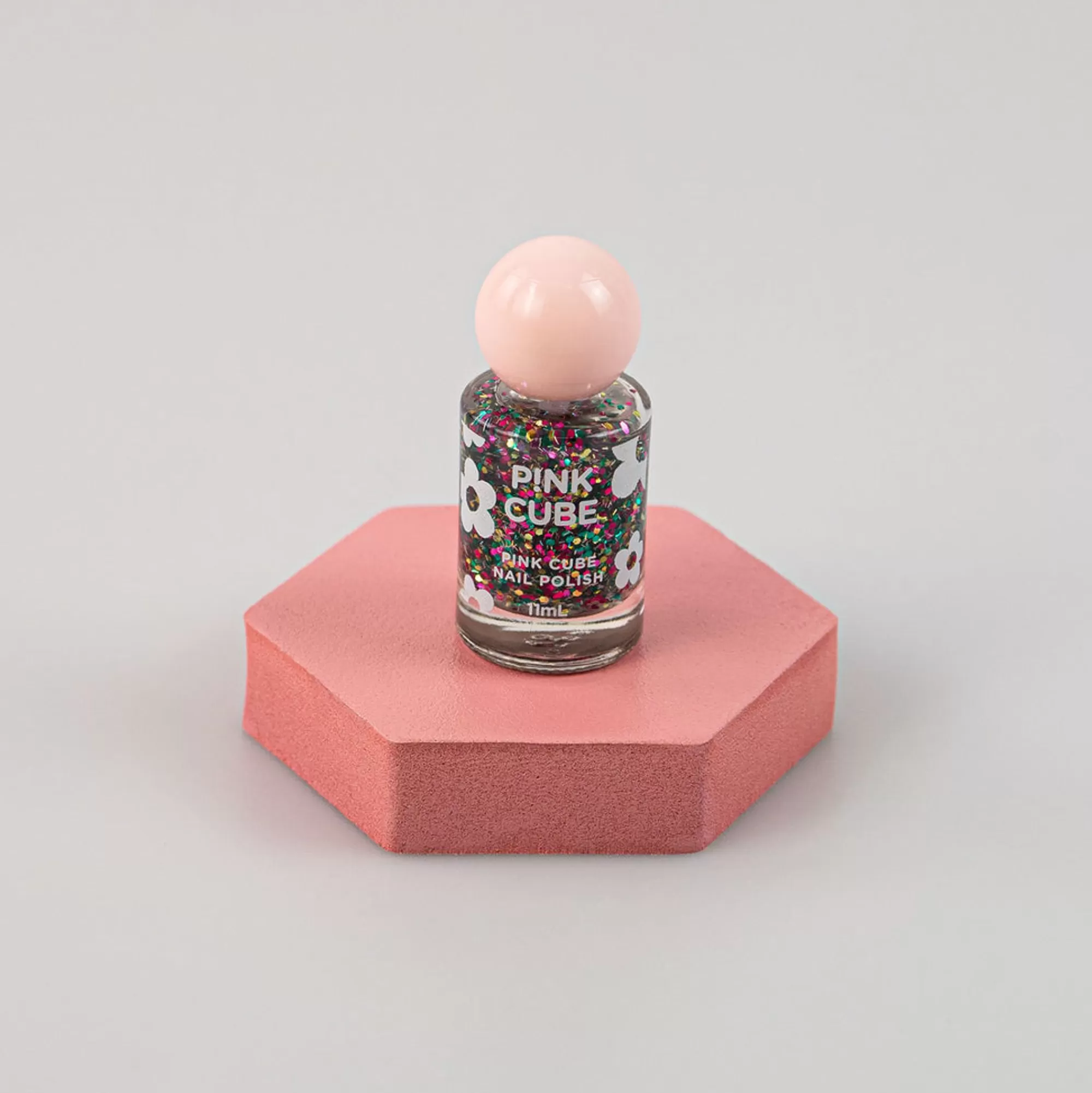 MINISO Make Up-Nail Polish - Pink Cube (18 Party Glitter)