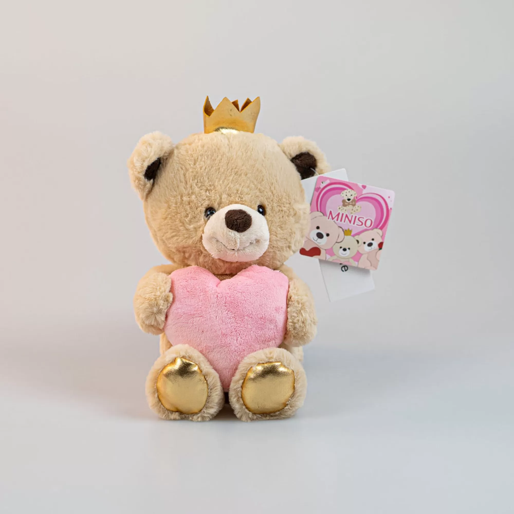 MINISO Peluches-Orsetto Cuore Rosa