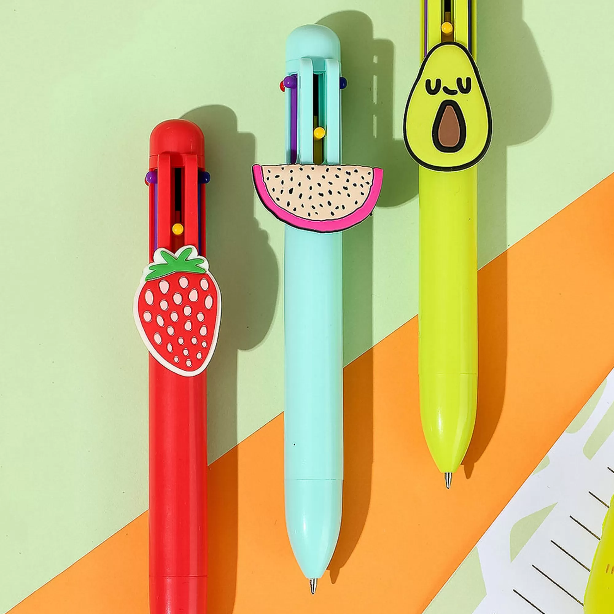 MINISO Penne E Pennarelli-Penna 6 Colori - Fruit Series (1Pz)