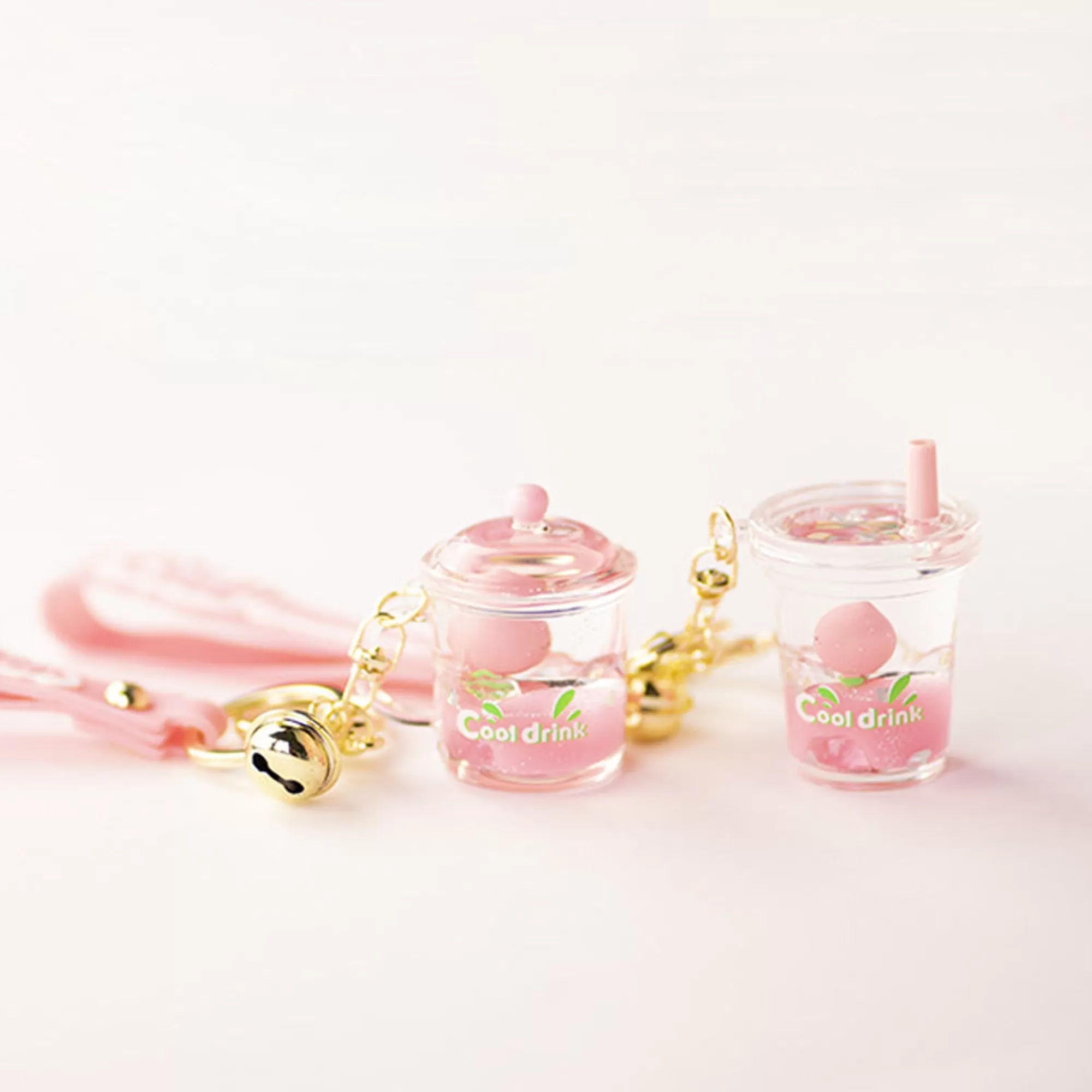 MINISO Borse & Zaini-Portachiavi Cool Summer Drink - Rosa (1Pz)