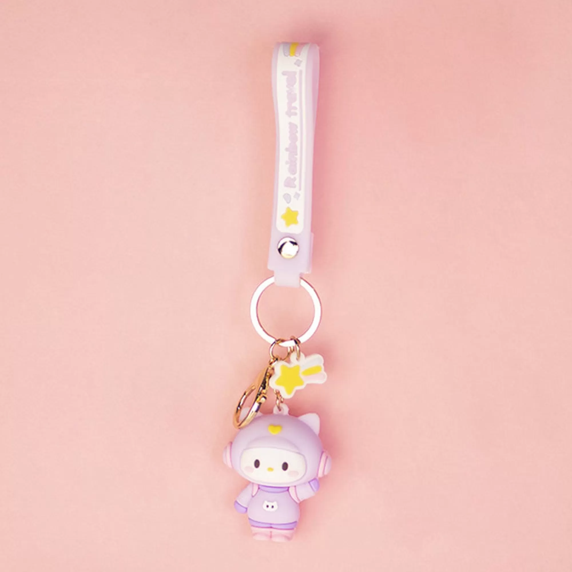 MINISO Borse & Zaini-Portachiavi Gattino Spaziale (1Pz)