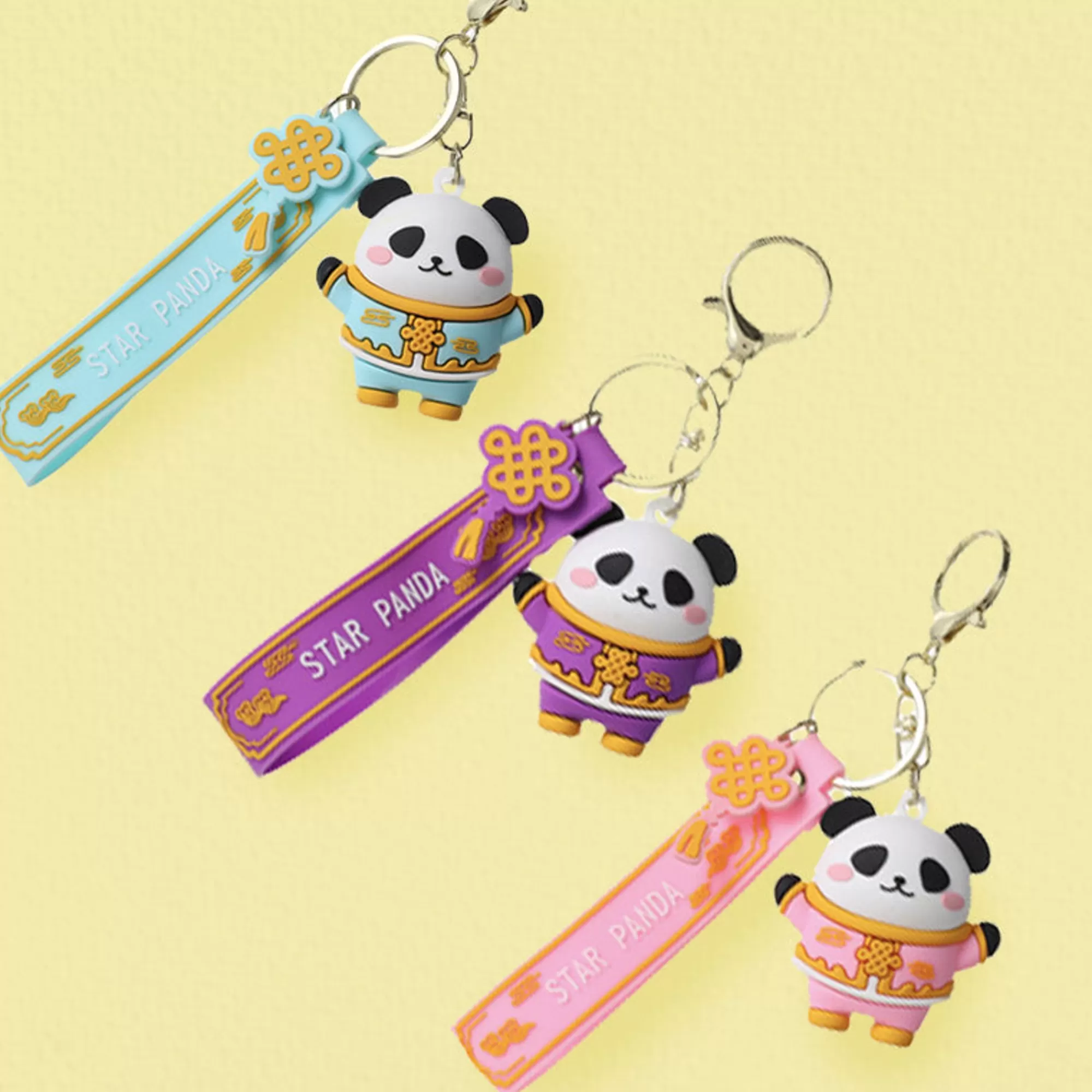 MINISO Borse & Zaini-Portachiavi Panda Cinese (1Pz)