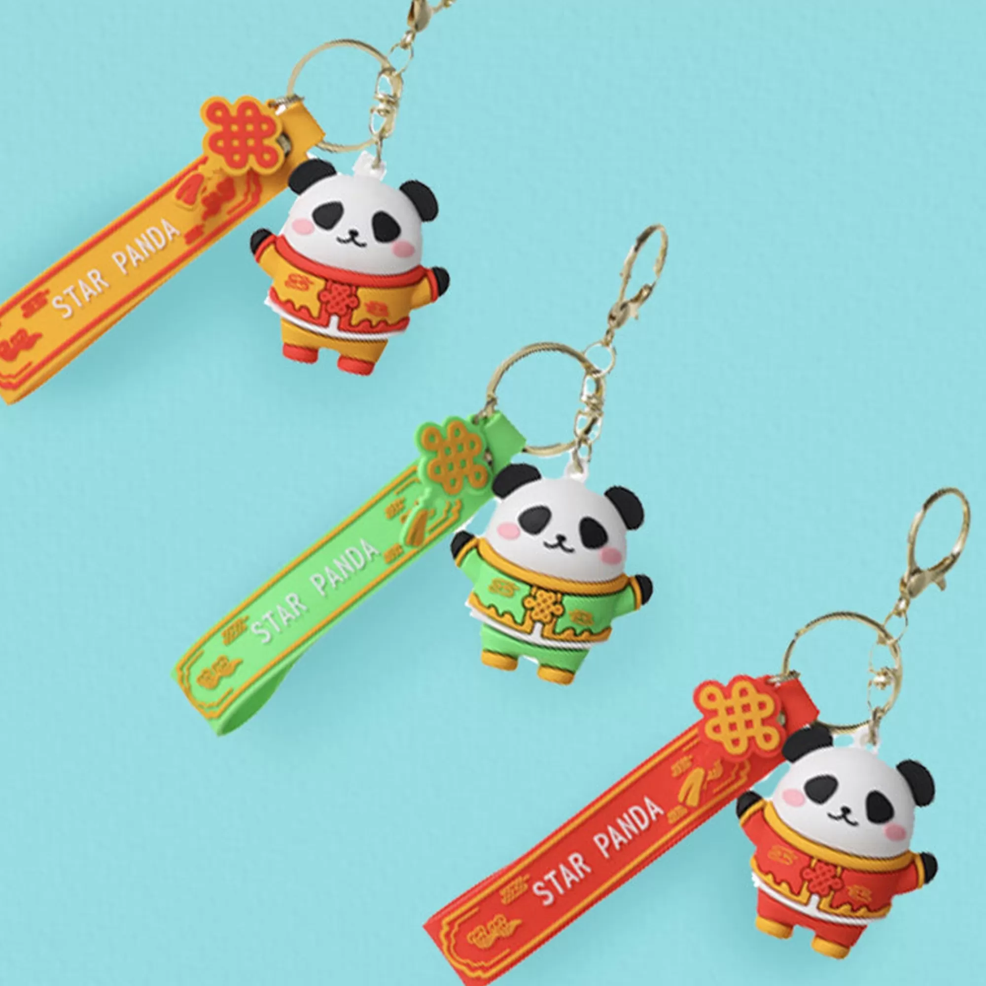 MINISO Borse & Zaini-Portachiavi Panda Cinese (1Pz)