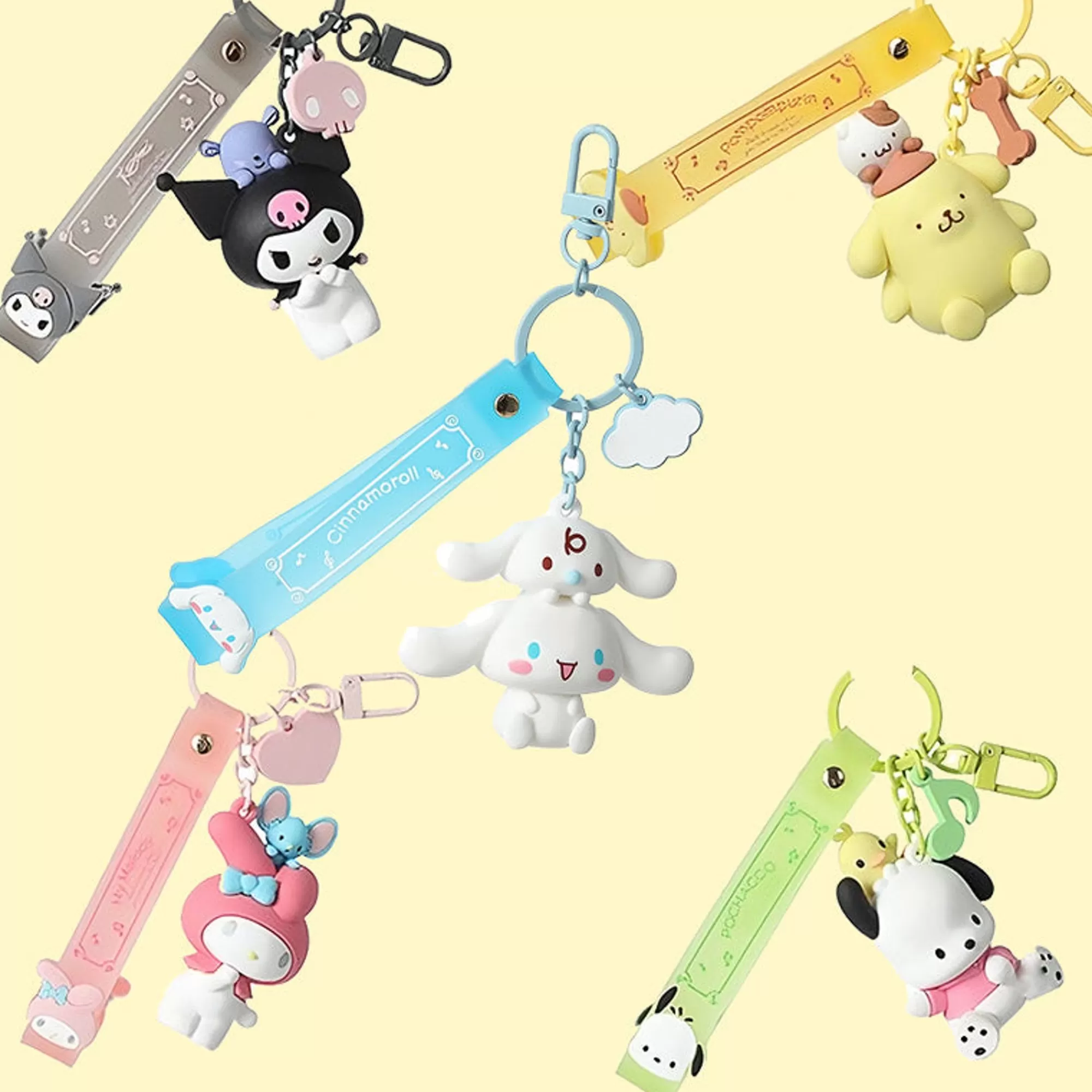 MINISO Borse & Zaini-Portachiavi Sanrio & Friends (1Pz)
