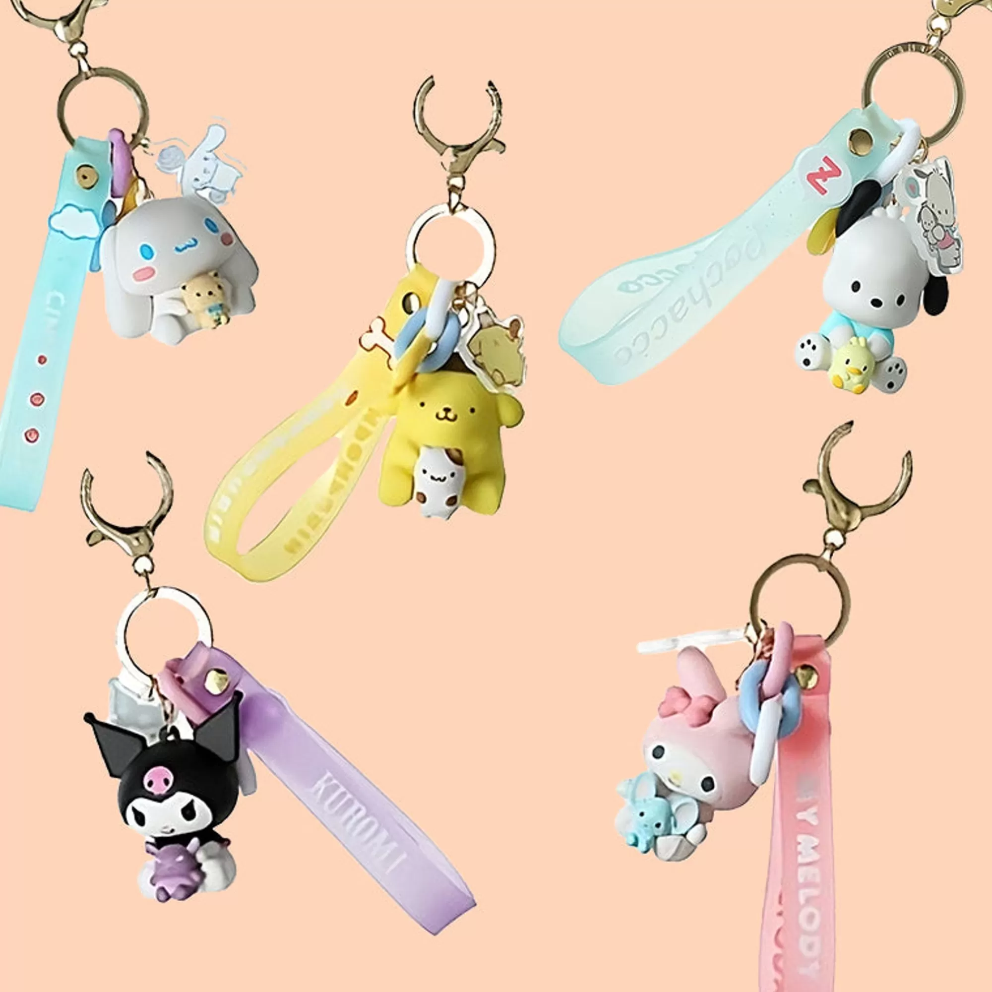 MINISO Borse & Zaini-Portachiavi Sanrio Friends (1Pz)