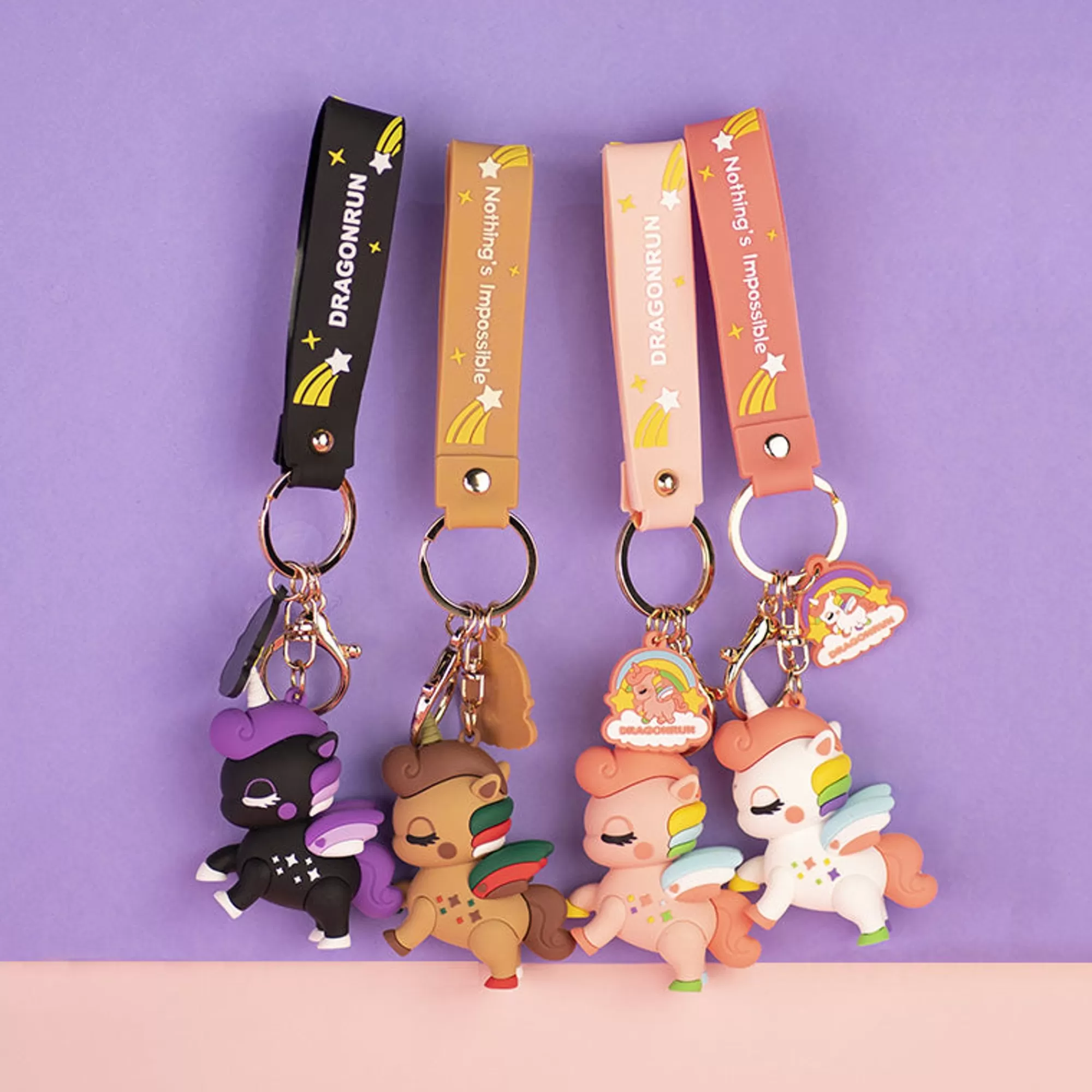 MINISO Borse & Zaini-Portachiavi Unicorno - (1Pz)