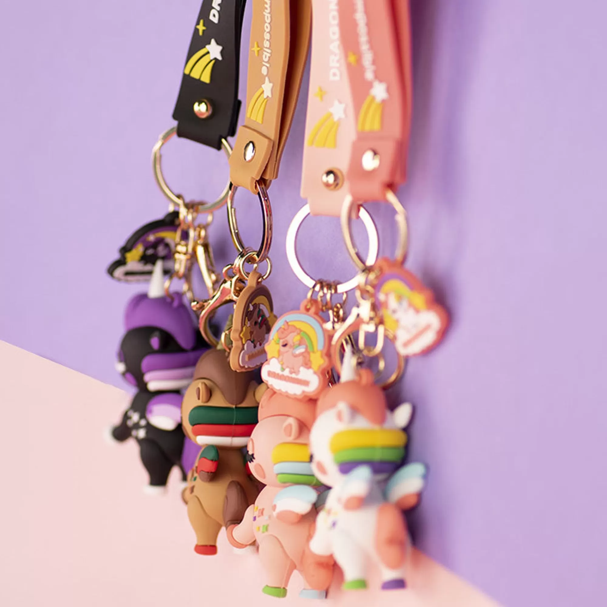 MINISO Borse & Zaini-Portachiavi Unicorno - (1Pz)