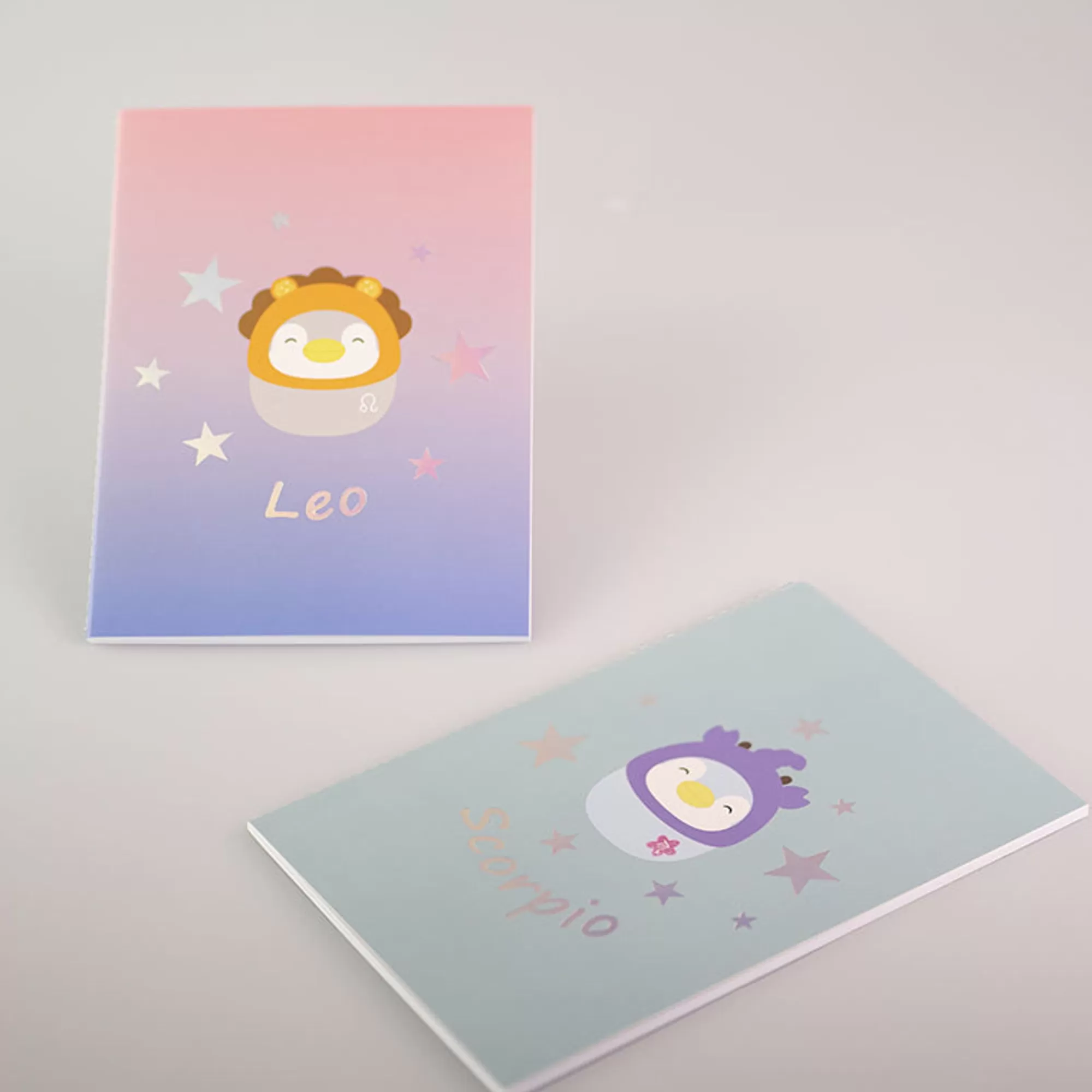 MINISO Notebook-Quaderno Rilegato A Punto - Collezione Segni Zodiacali (A5) - (2Pz)