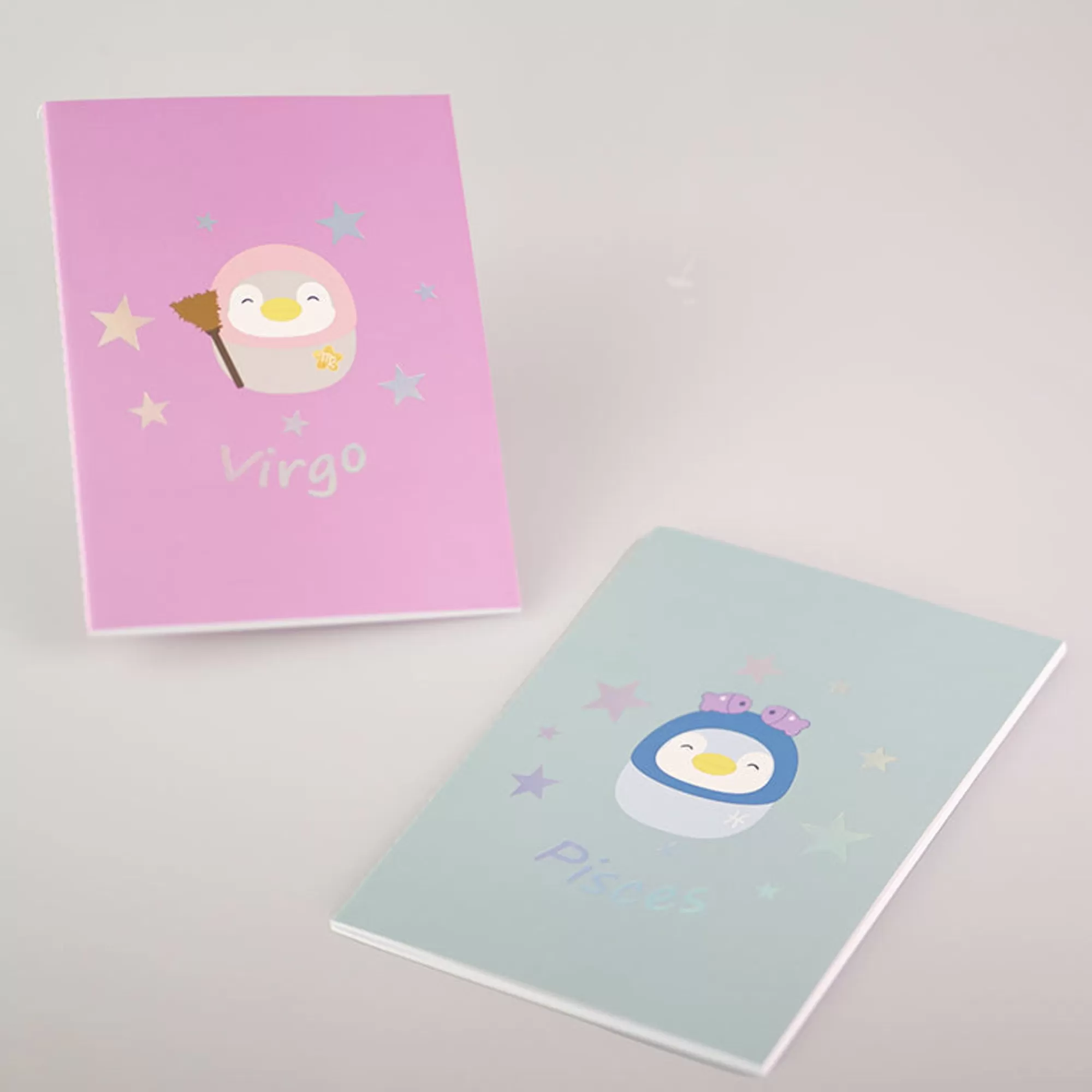 MINISO Notebook-Quaderno Rilegato A Punto - Collezione Segni Zodiacali (A5) - (2Pz)