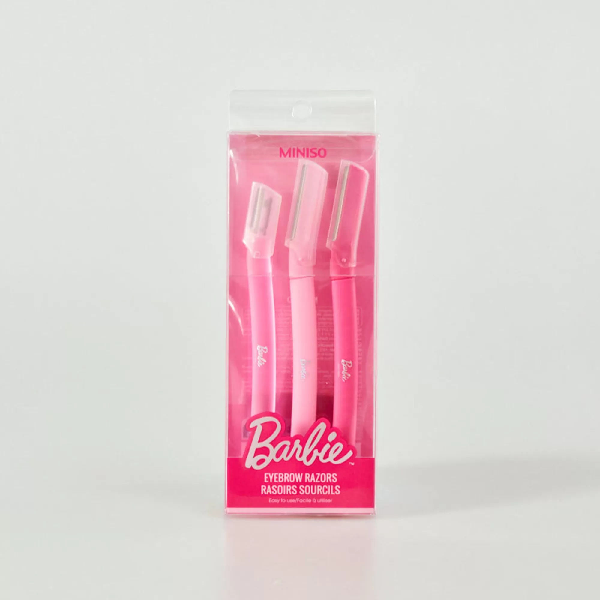 MINISO Barbie-Rasoio Per Sopracciglia- Barbie (3Pz)