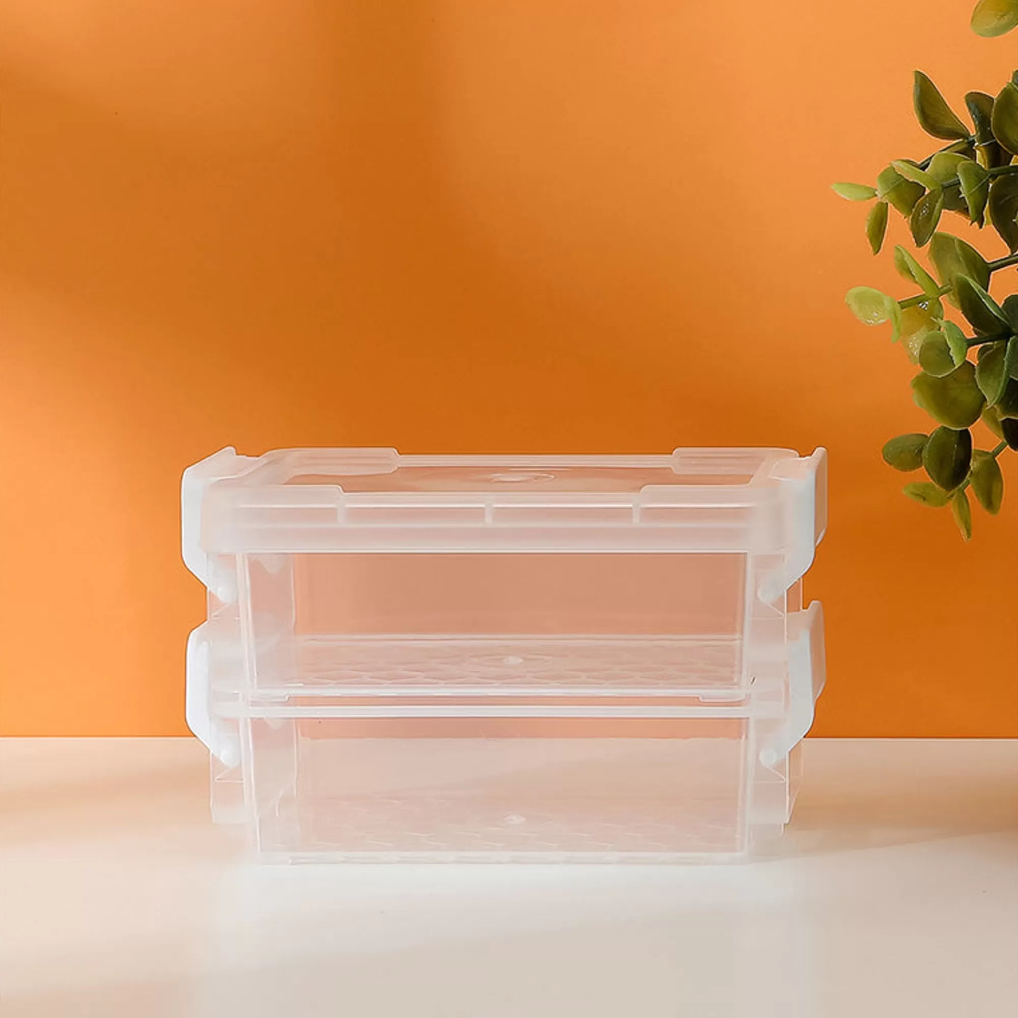 MINISO Storage Box & Organizer-Scatola Portaoggetti A Due Strati - Piccola