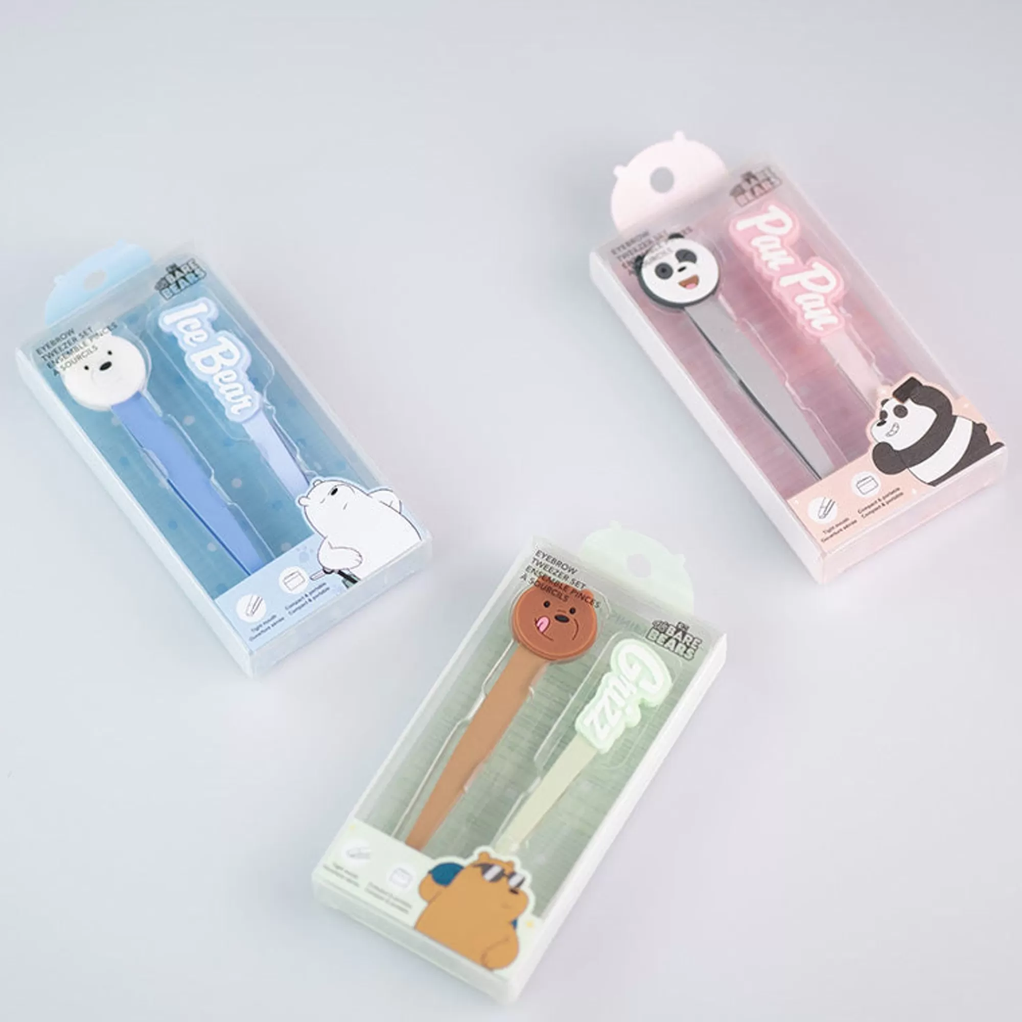 MINISO Make Up Tools-Set 2 Pinzette Per Le Sopracciaglia - Panda