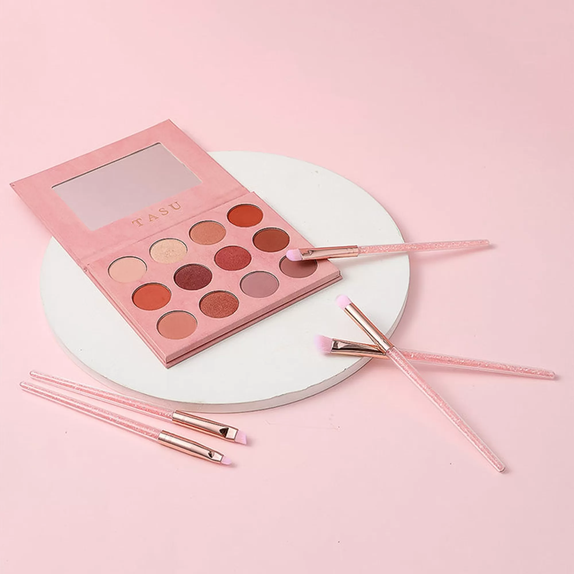 MINISO Make Up Tools-Set Di 5 Pennelli Per Occhi Con Manico Glitter