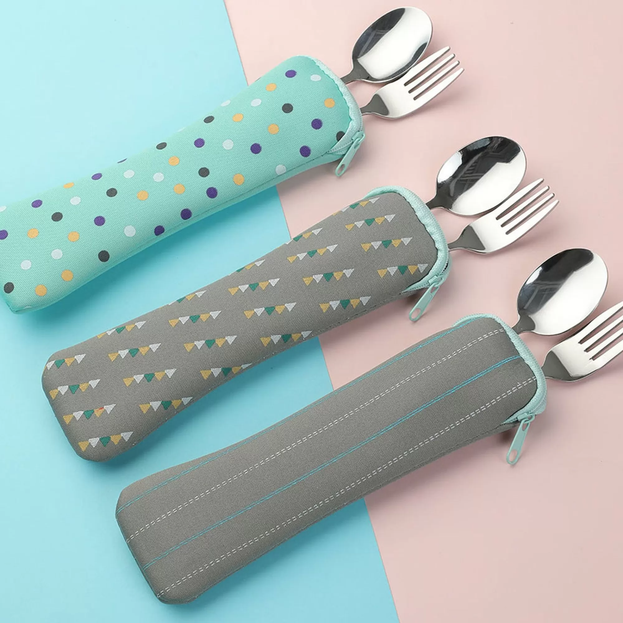 MINISO Storage Box & Organizer-Set Posate Con Custodia Morbida (1Pz)