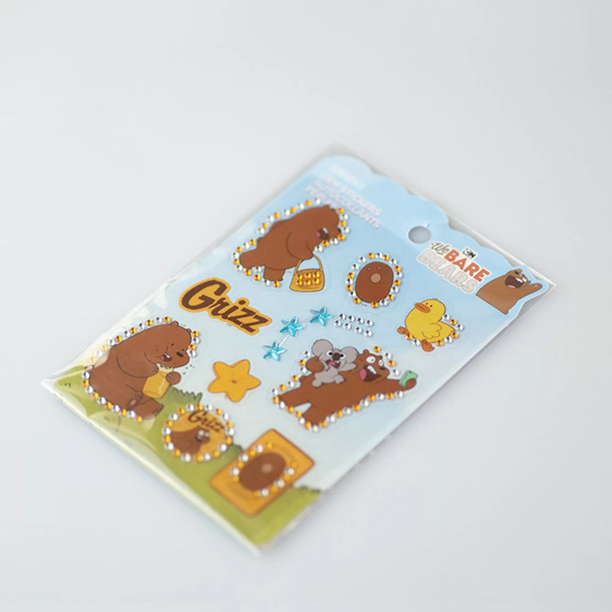 MINISO Altra Cancelleria-Stickers Con Brillantini Grizzly - We Bare Bears