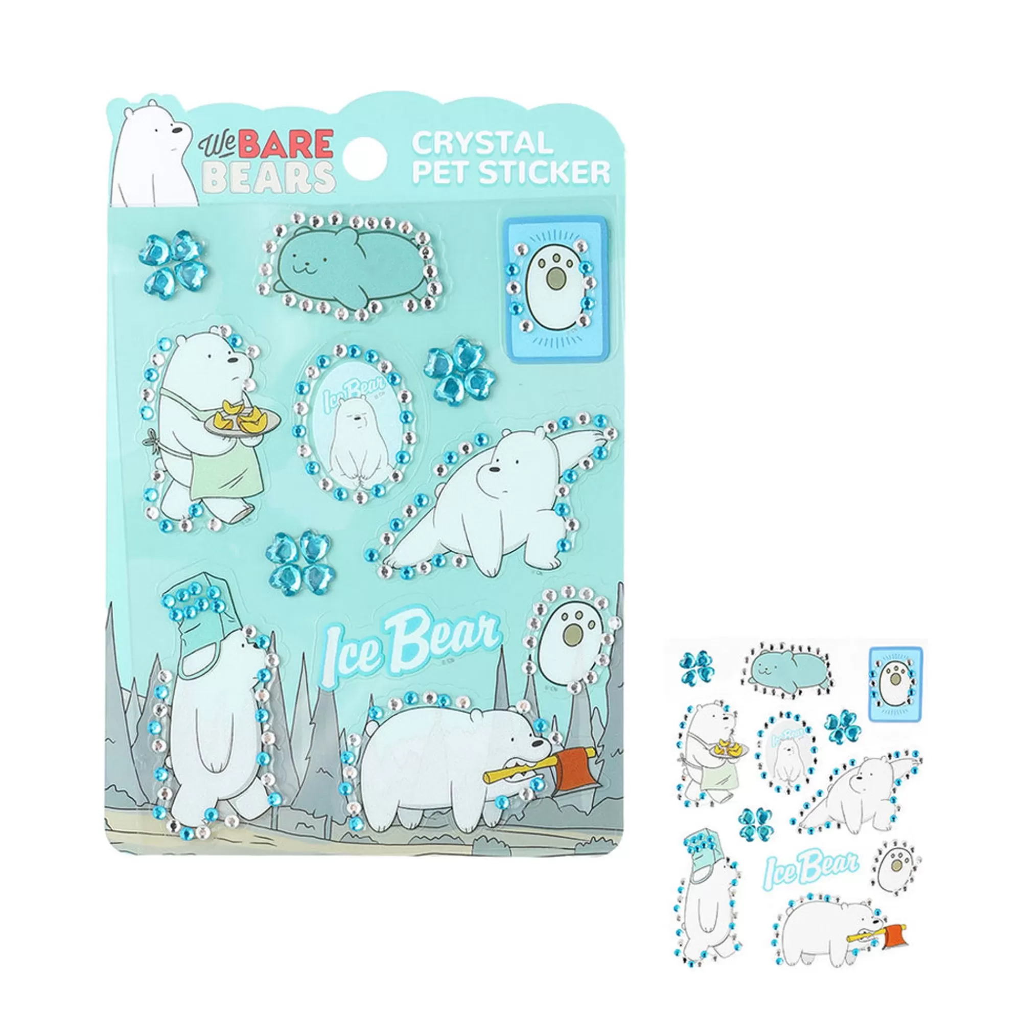 MINISO Altra Cancelleria-Stickers Con Brillantini Ice Bear - We Bare Bears