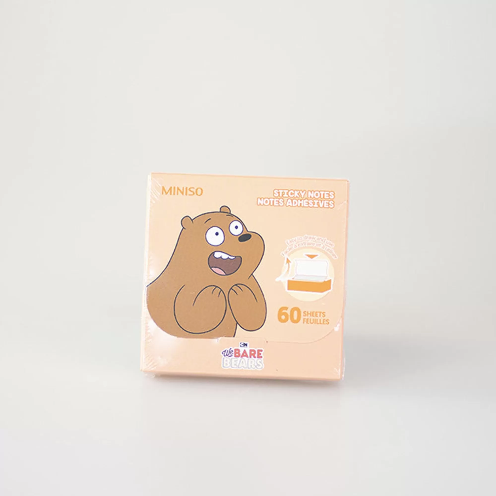 MINISO Notebook-Sticky Notes Grizzly - We Bare Bears