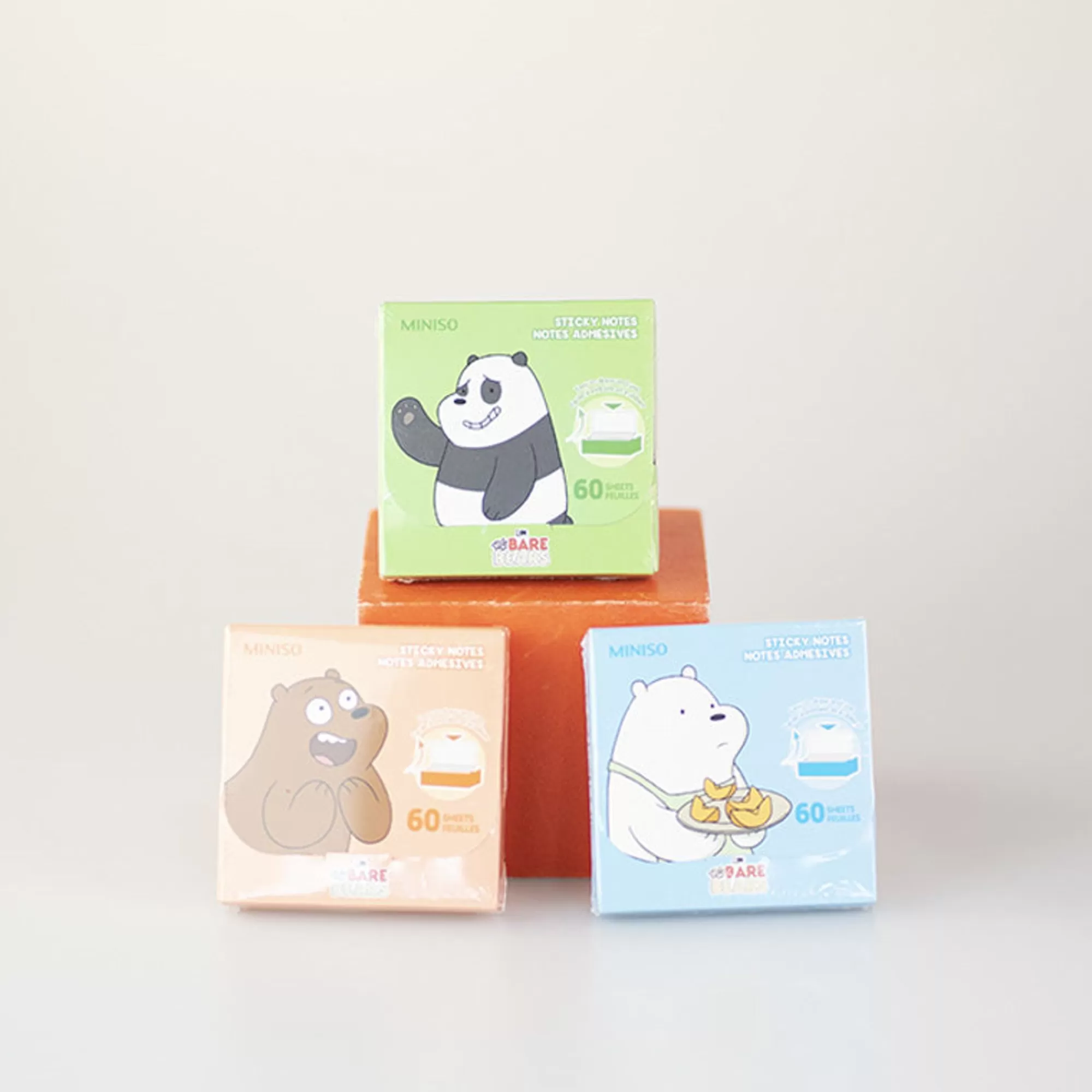 MINISO Notebook-Sticky Notes Panda - We Bare Bears