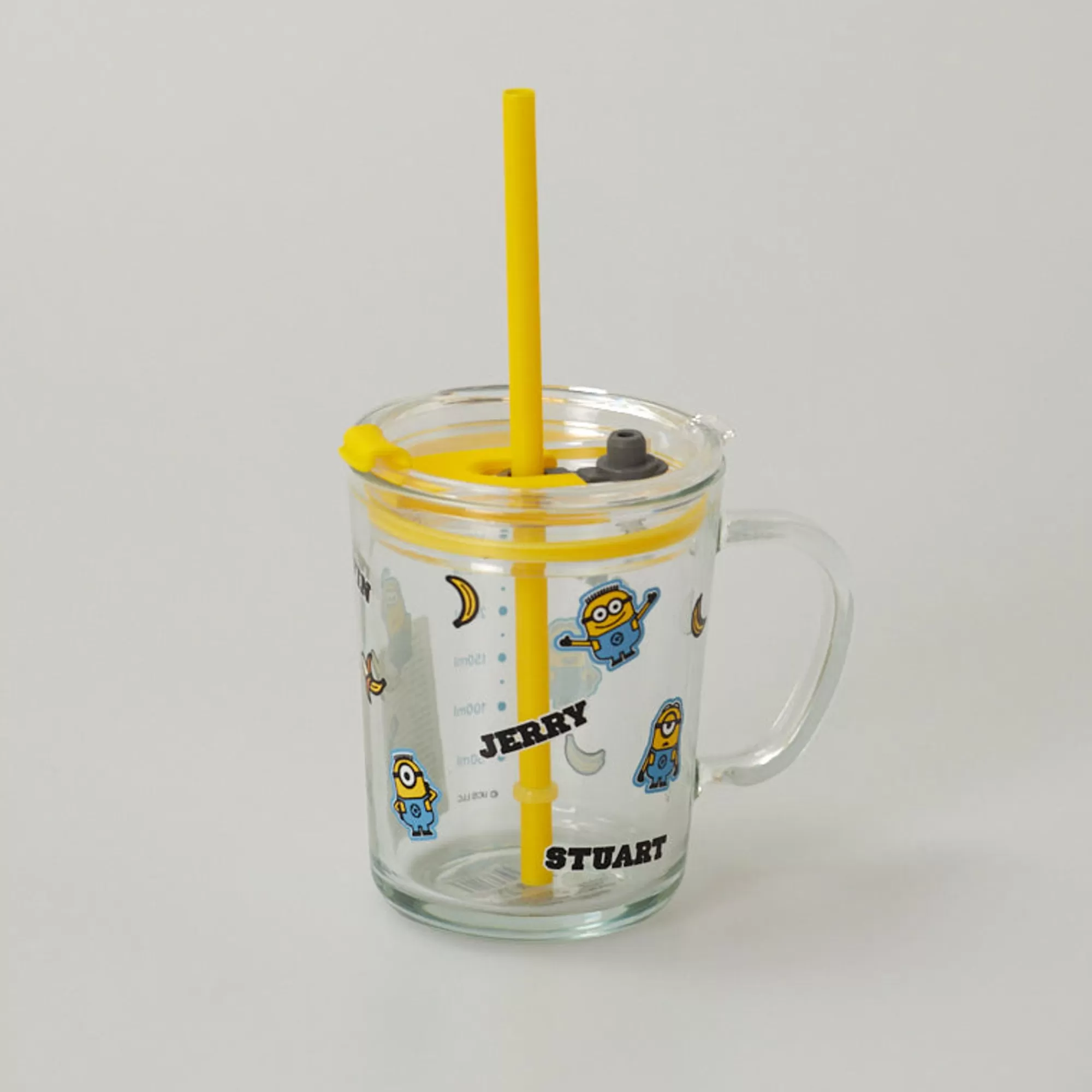 MINISO Borse & Zaini-Tazza In Vetro Con Cannuccia - Minions (1Pz) (400Ml)